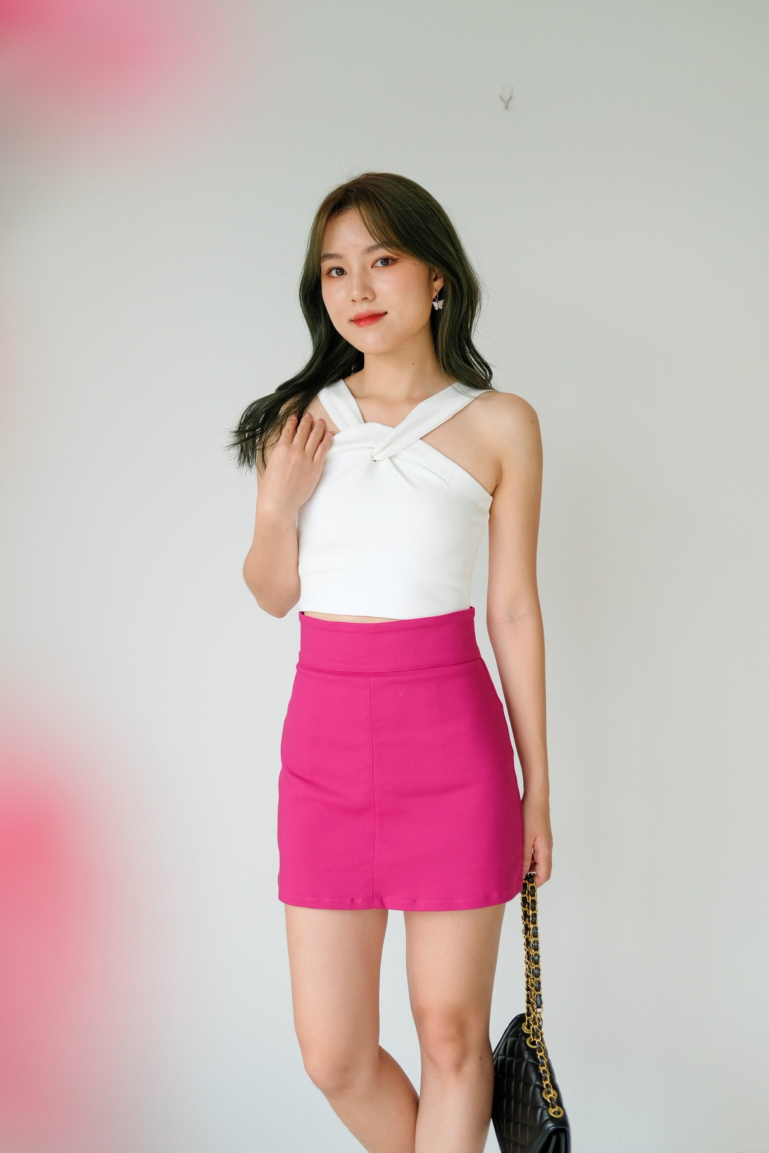 Kelsey Basic A Skort (Hot Pink)