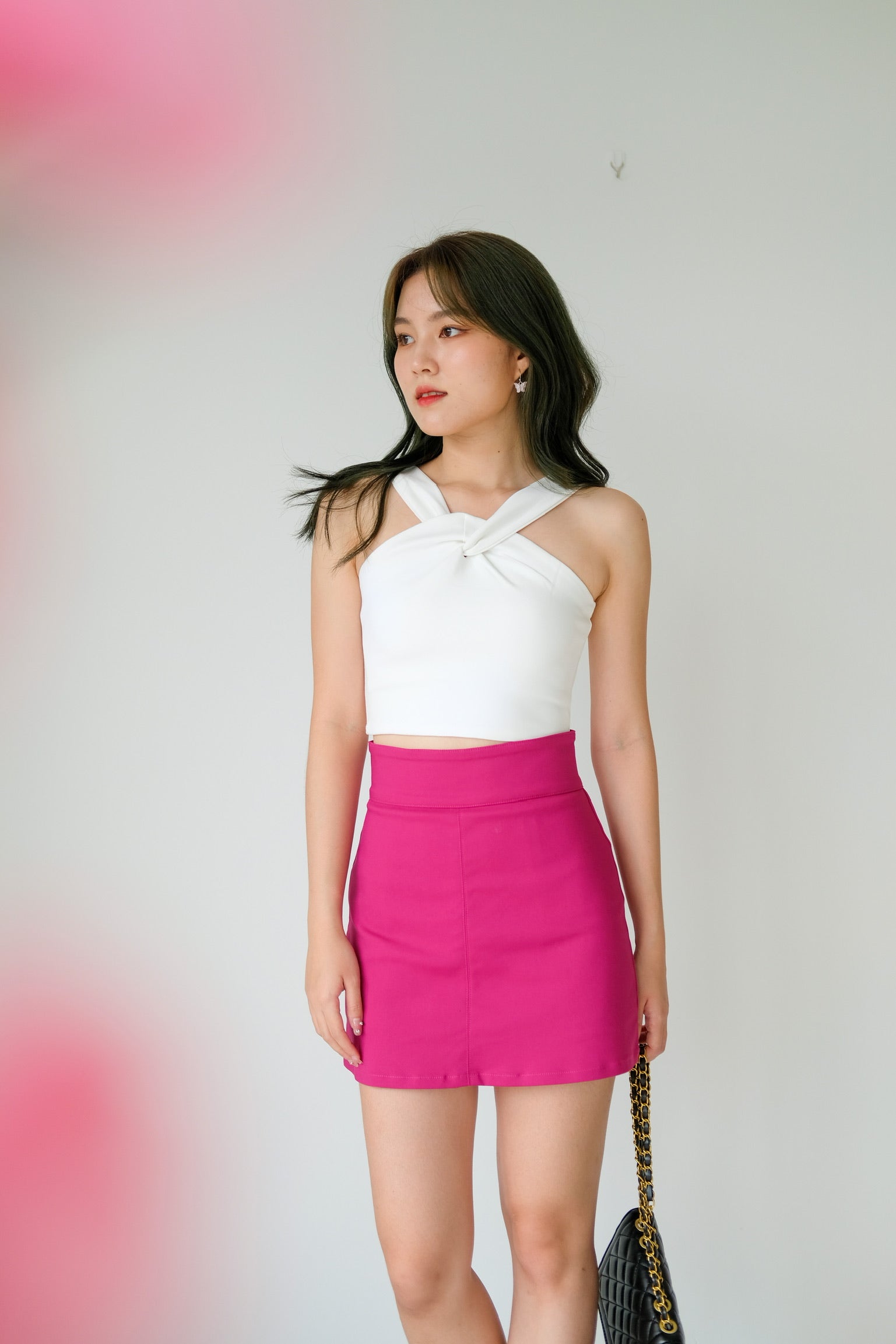 Kelsey Basic A Skort (Hot Pink)