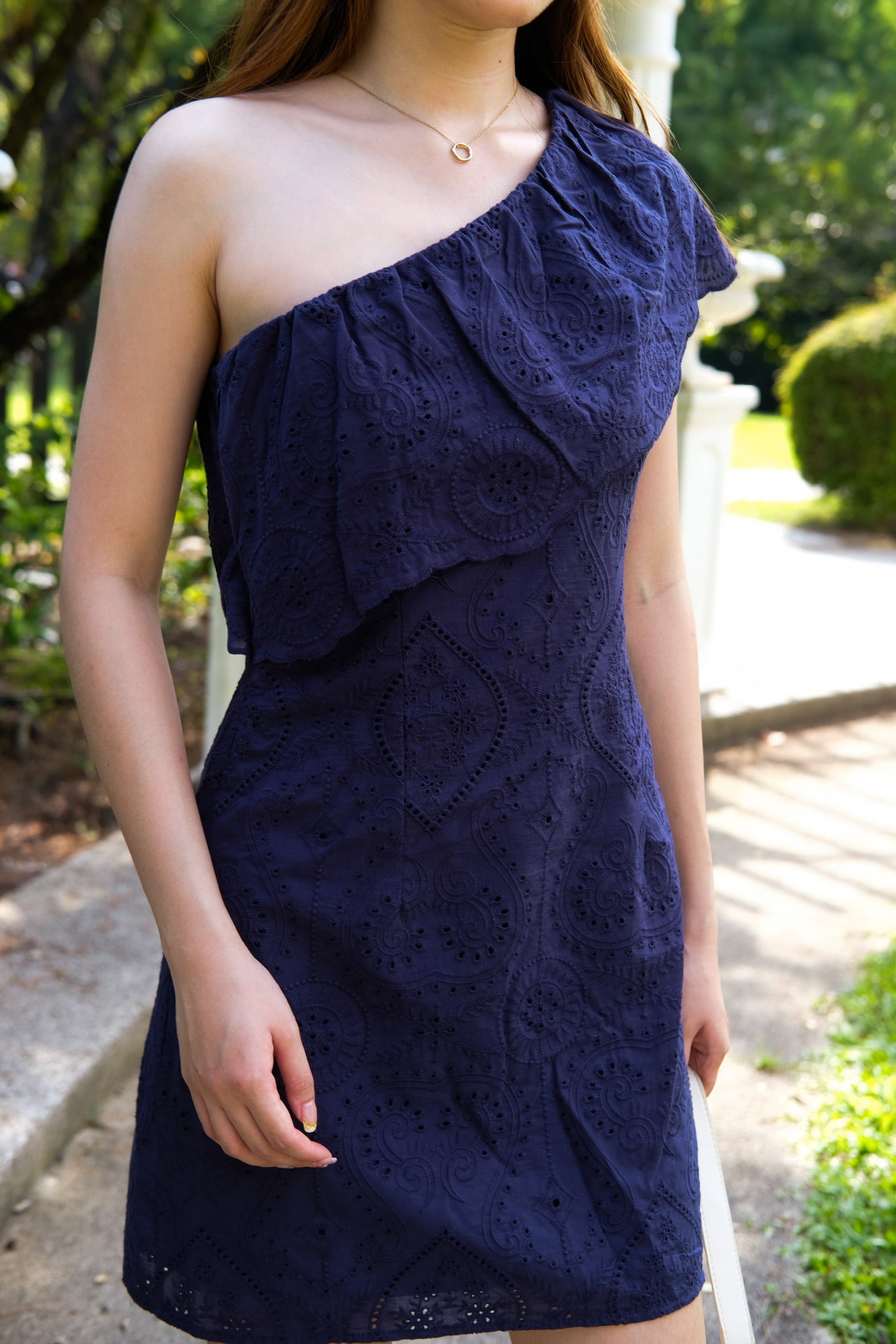 Kayla Crochet Toga Dress (Navy Blue)