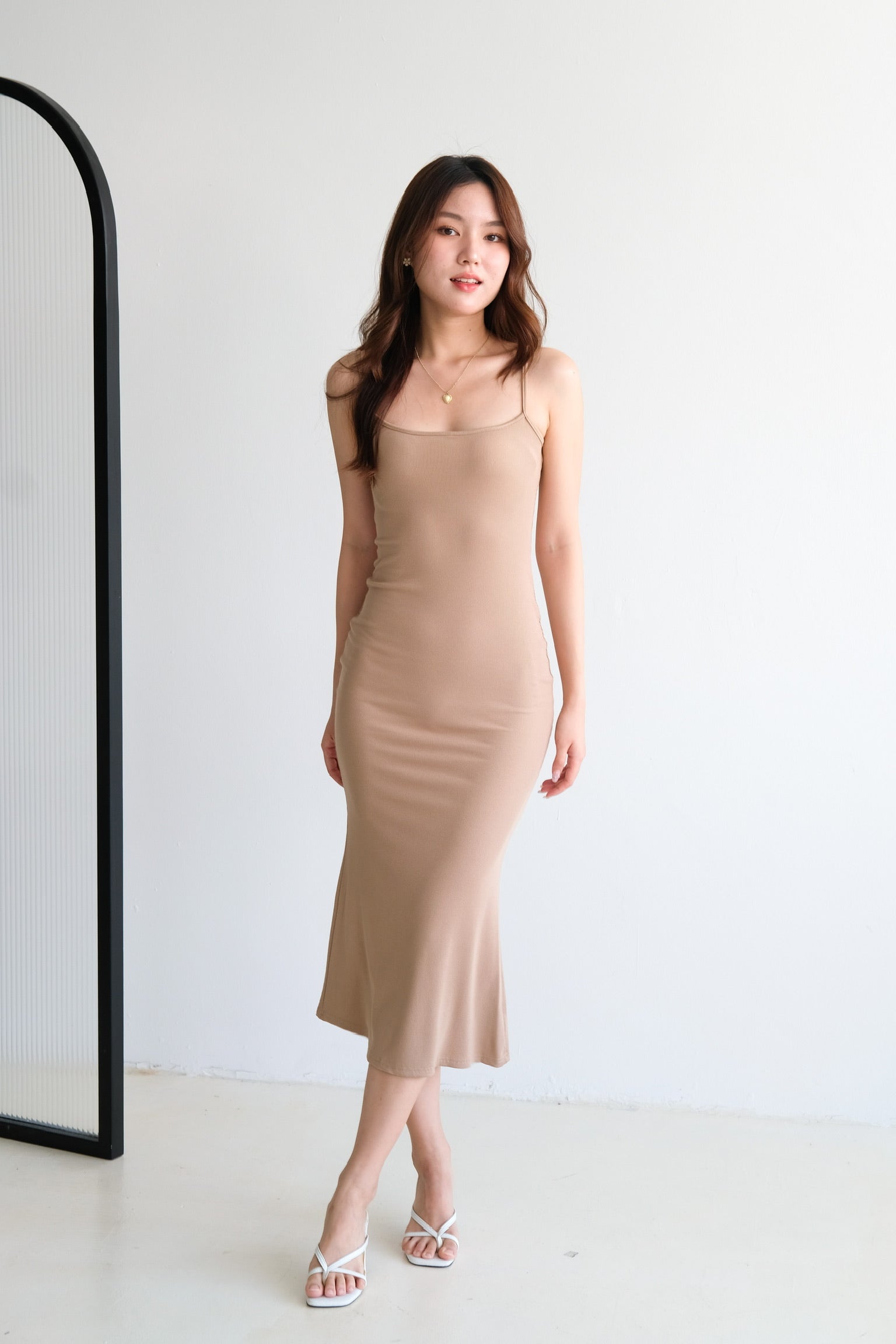 Jynn Bodycon Midaxi Dress (Khaki)