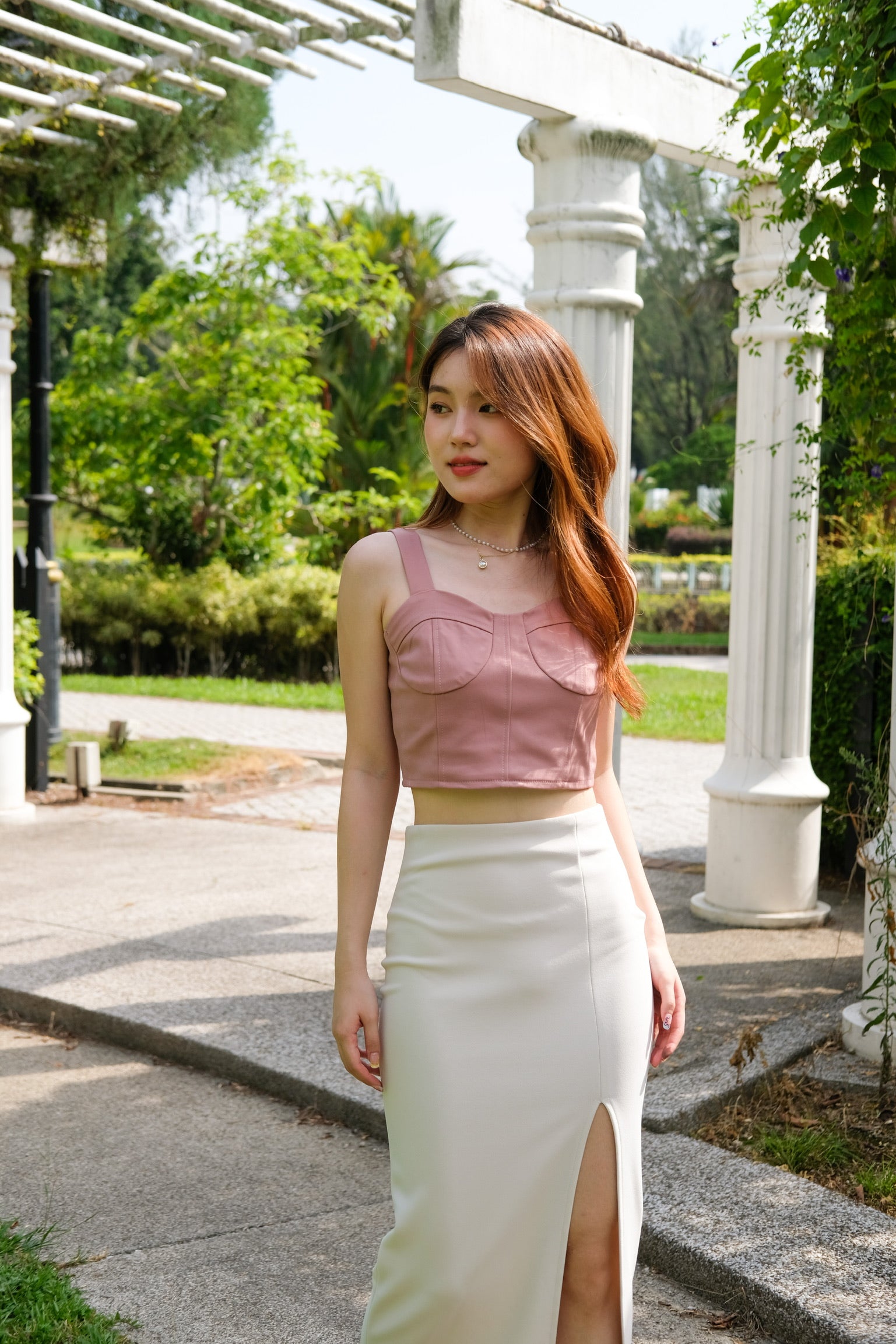 Christy Sweetheart Crop (Dusty Pink)