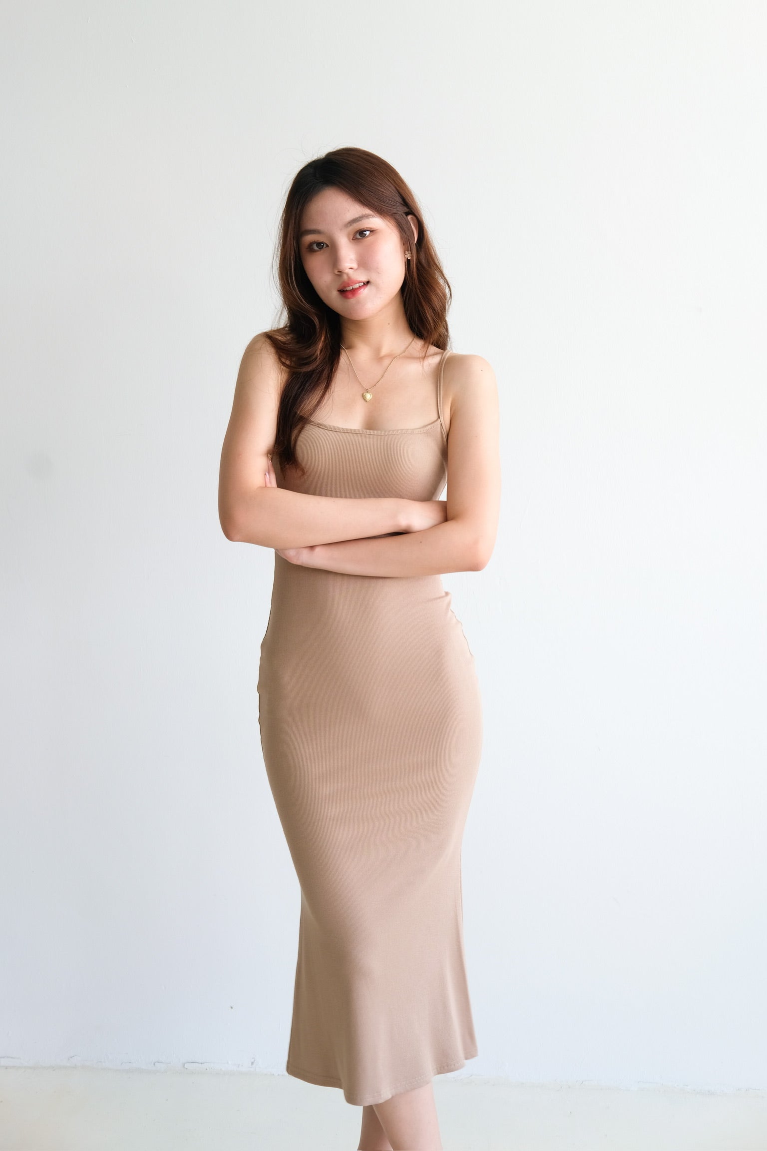 Jynn Bodycon Midaxi Dress (Khaki)