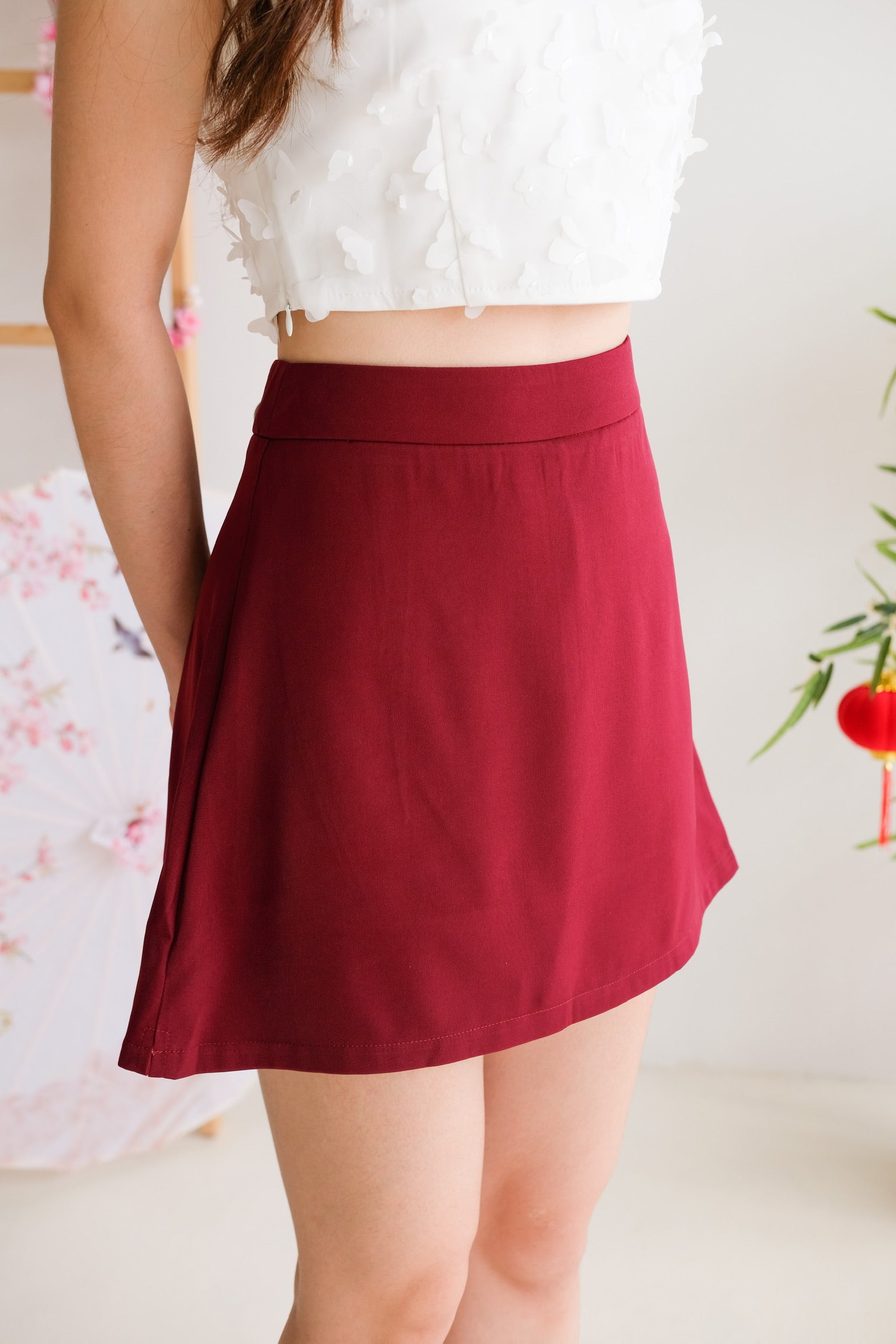 Charis Basic Skorts (Wine)