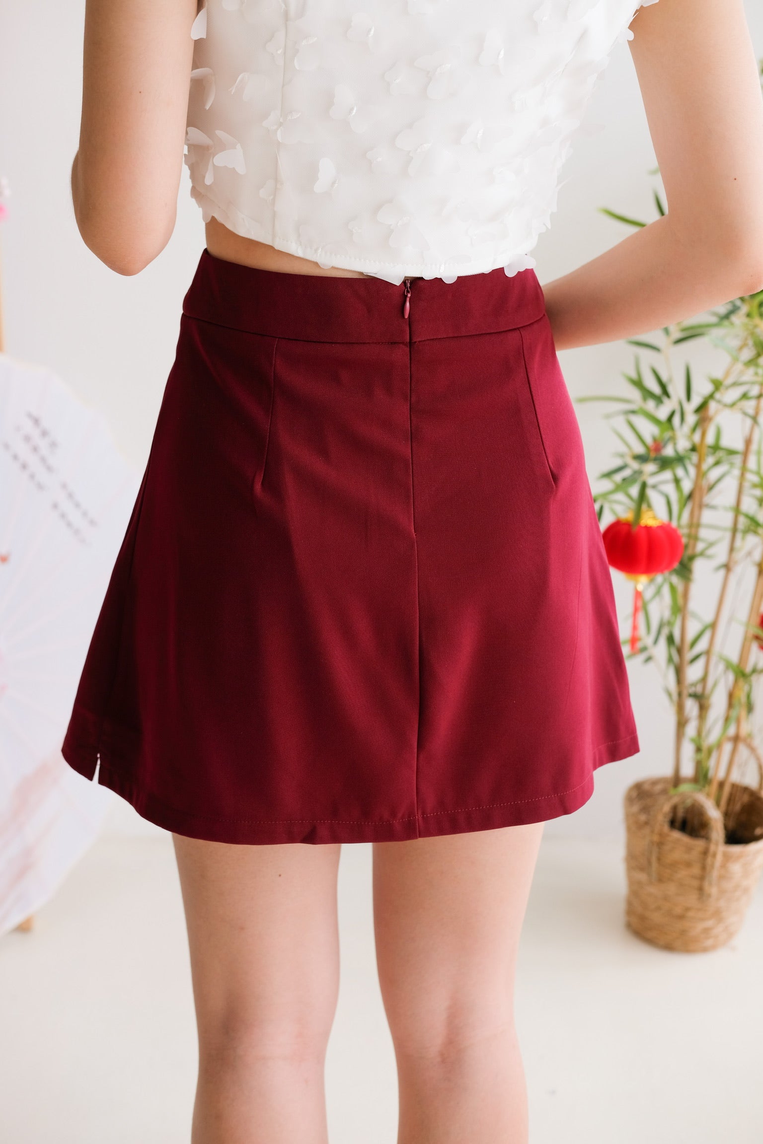 Charis Basic Skorts (Wine)