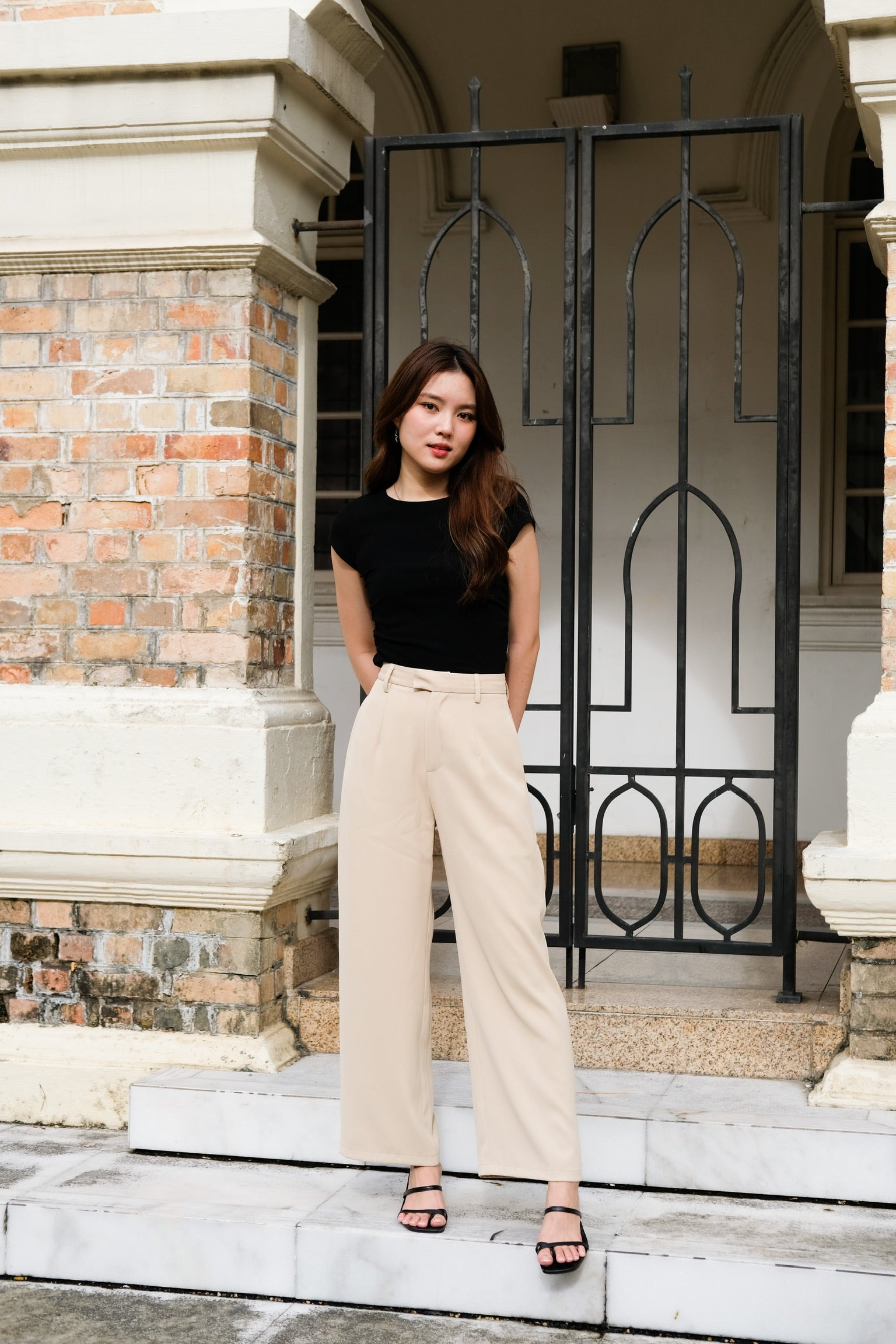 Timeless Straight Pants (Khaki)