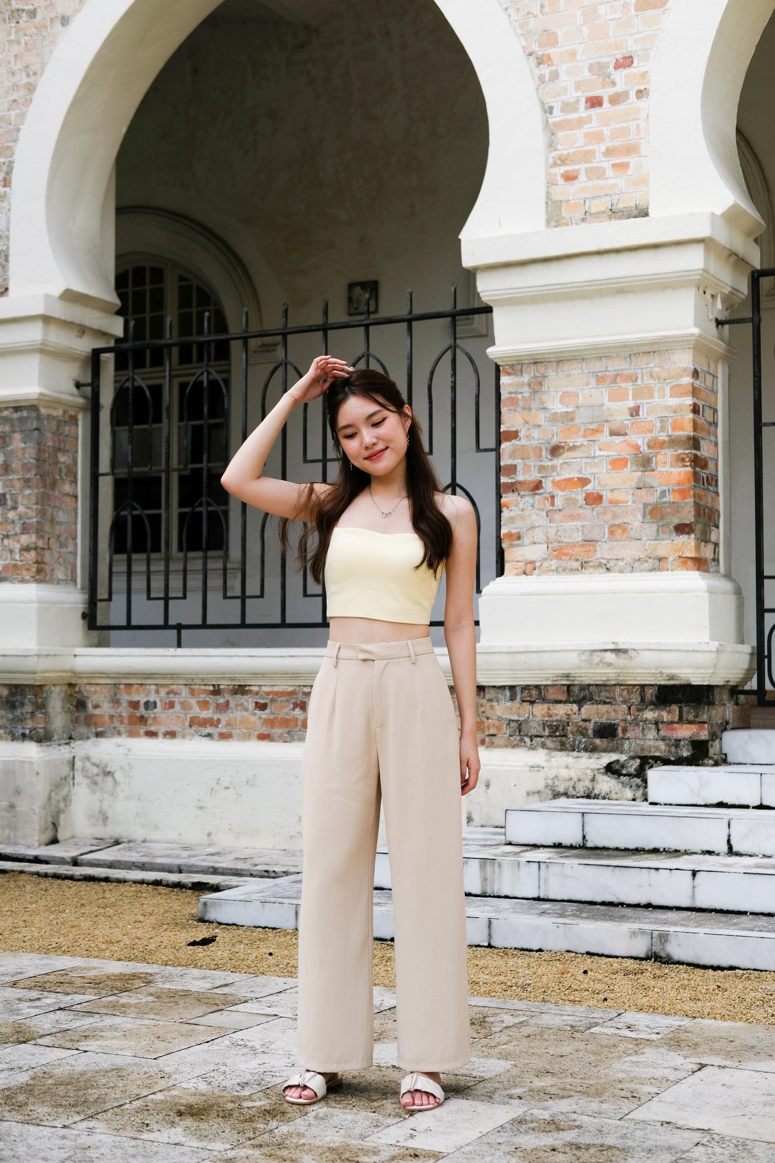 Iconic Padded Cami Top (Pale Yellow)