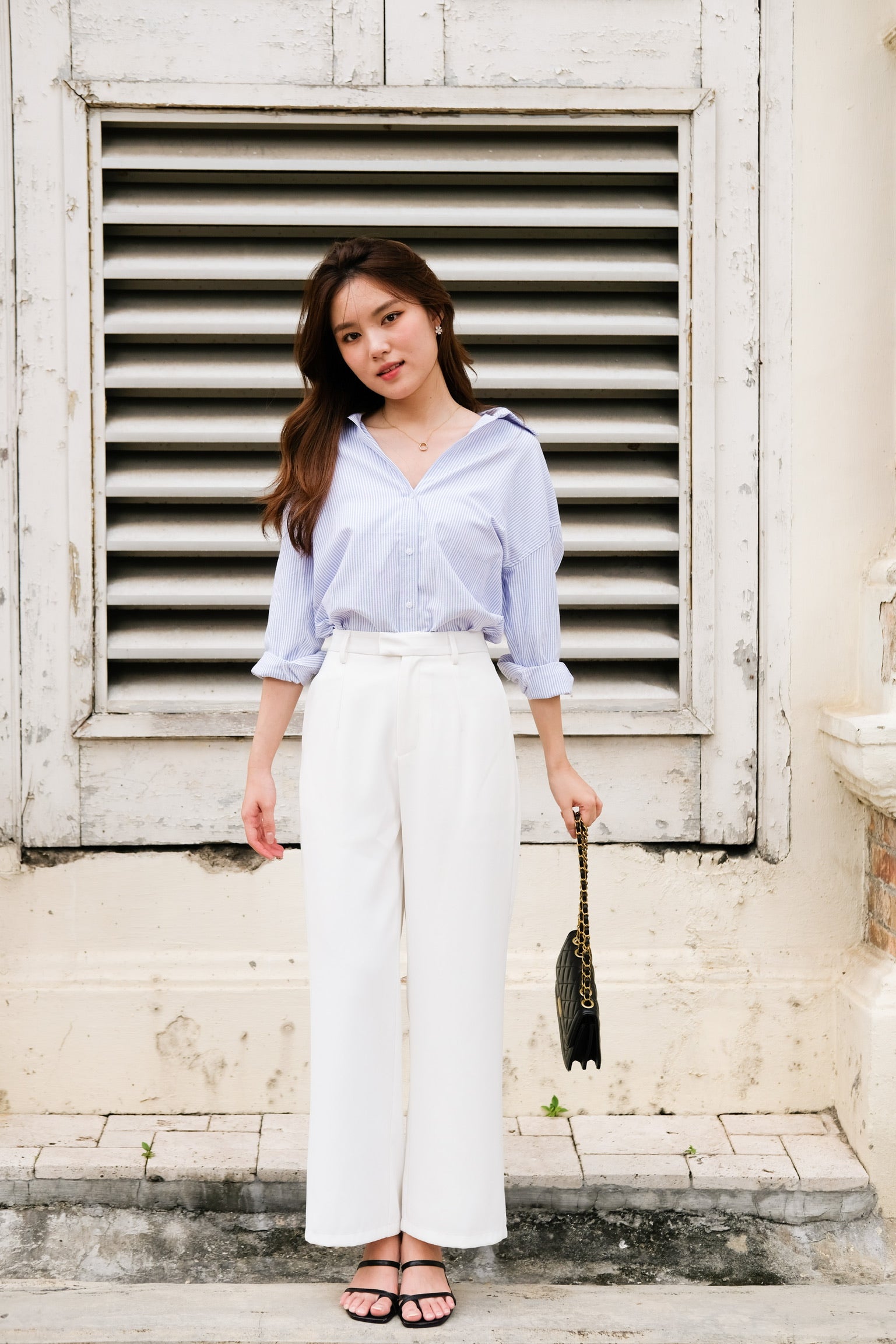 Timeless Straight Pants (White)