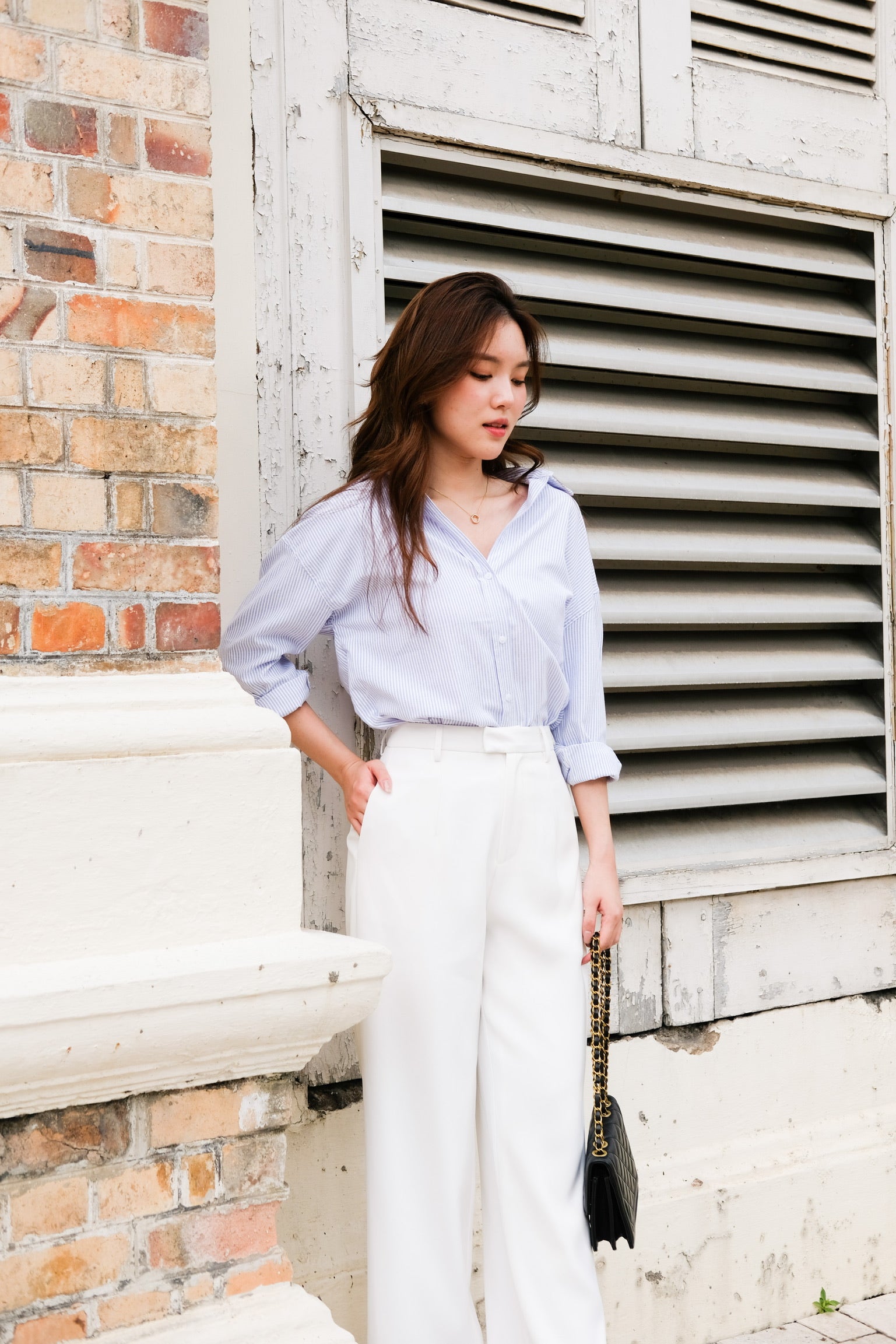 Timeless Straight Pants (White)