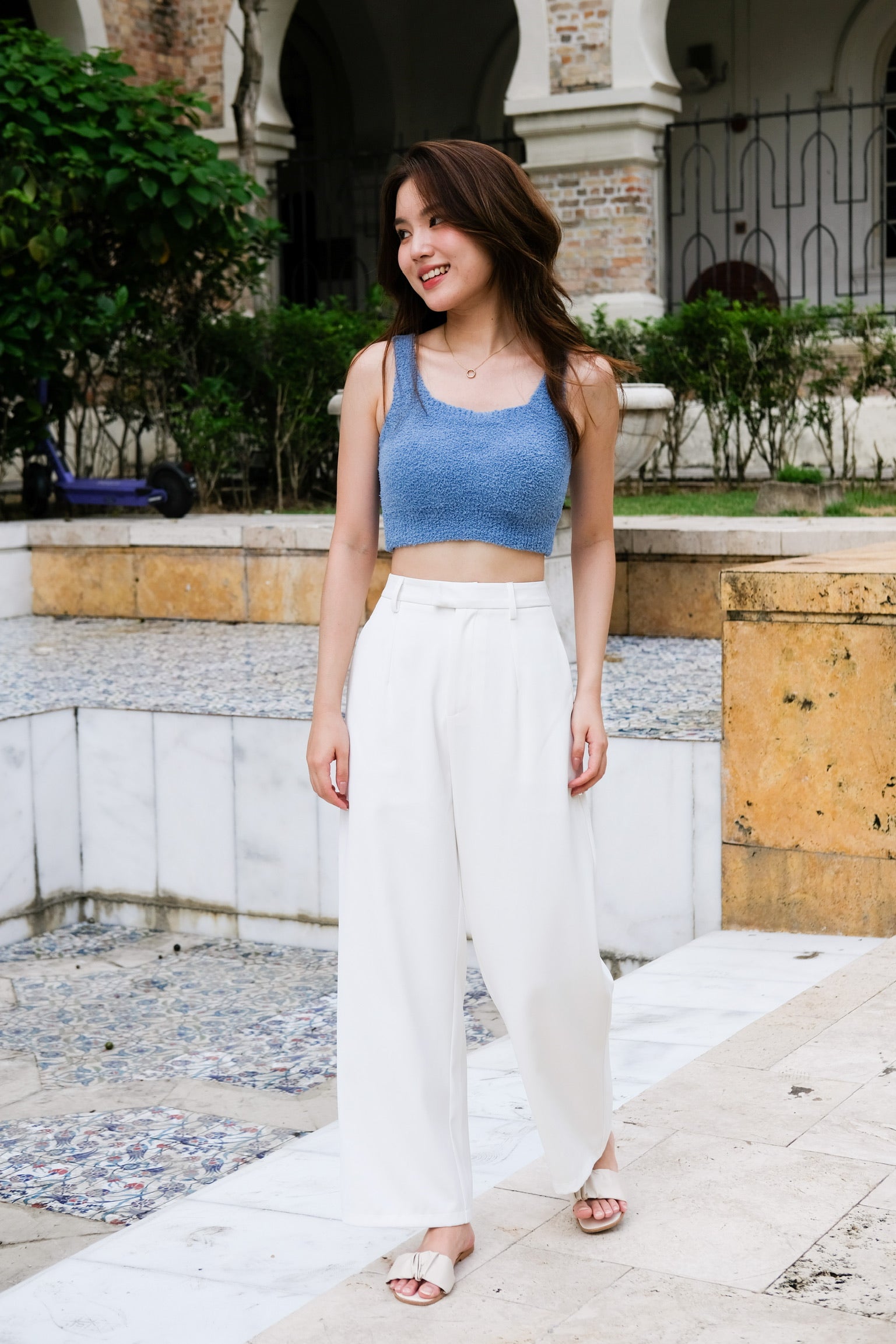 Timeless Straight Pants (White)