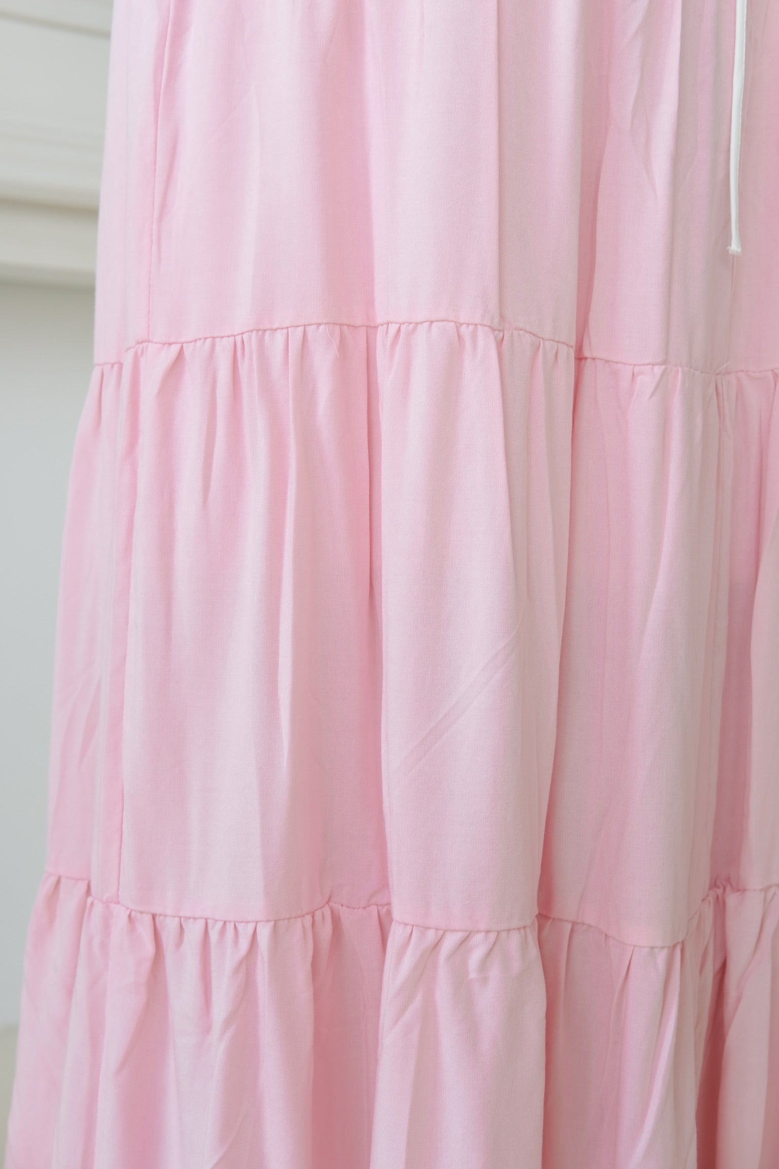 L'amore Tiered Maxi Skirt (Baby Pink)