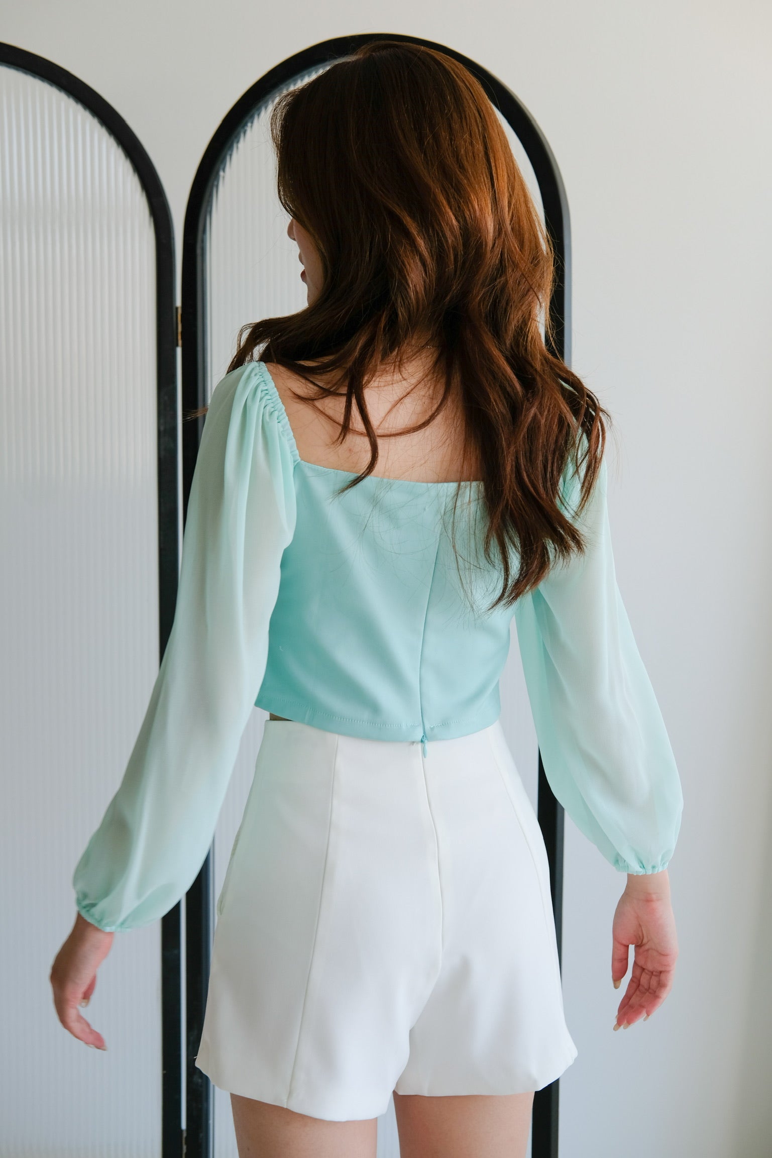 Heliene Sweetheart Mesh Top (Mint)