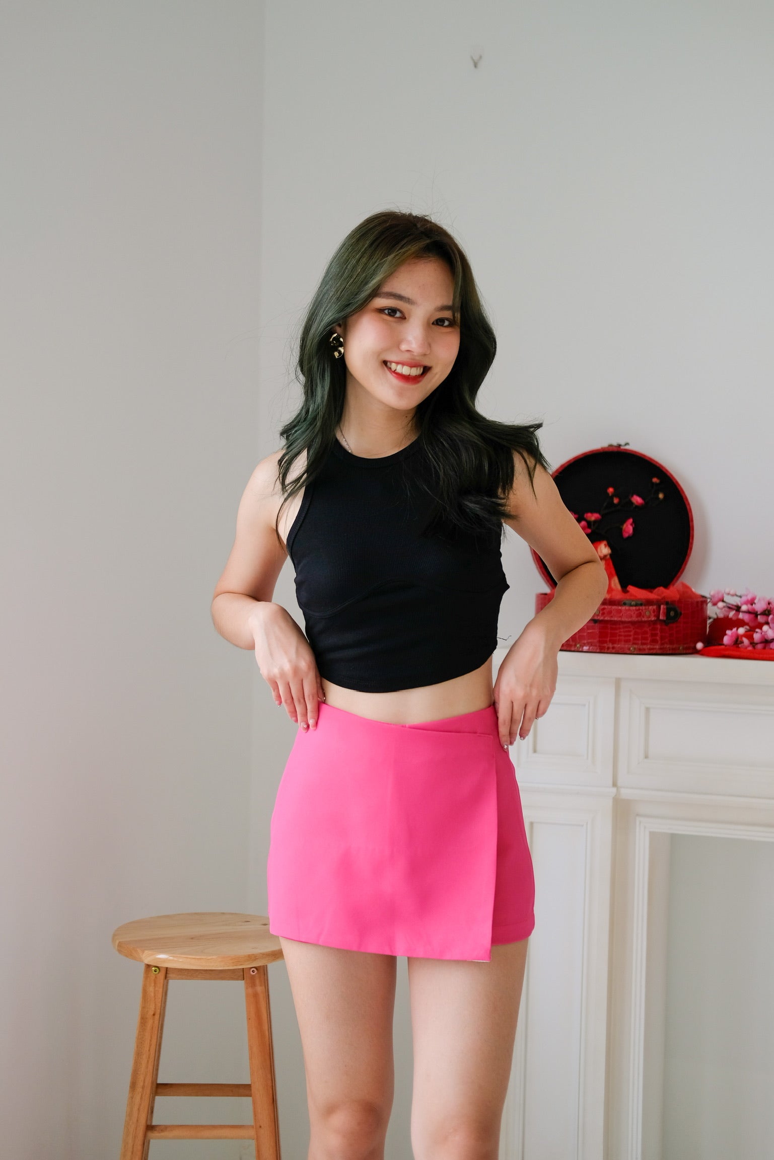 Beverly Wrap Skorts (Hot Pink)