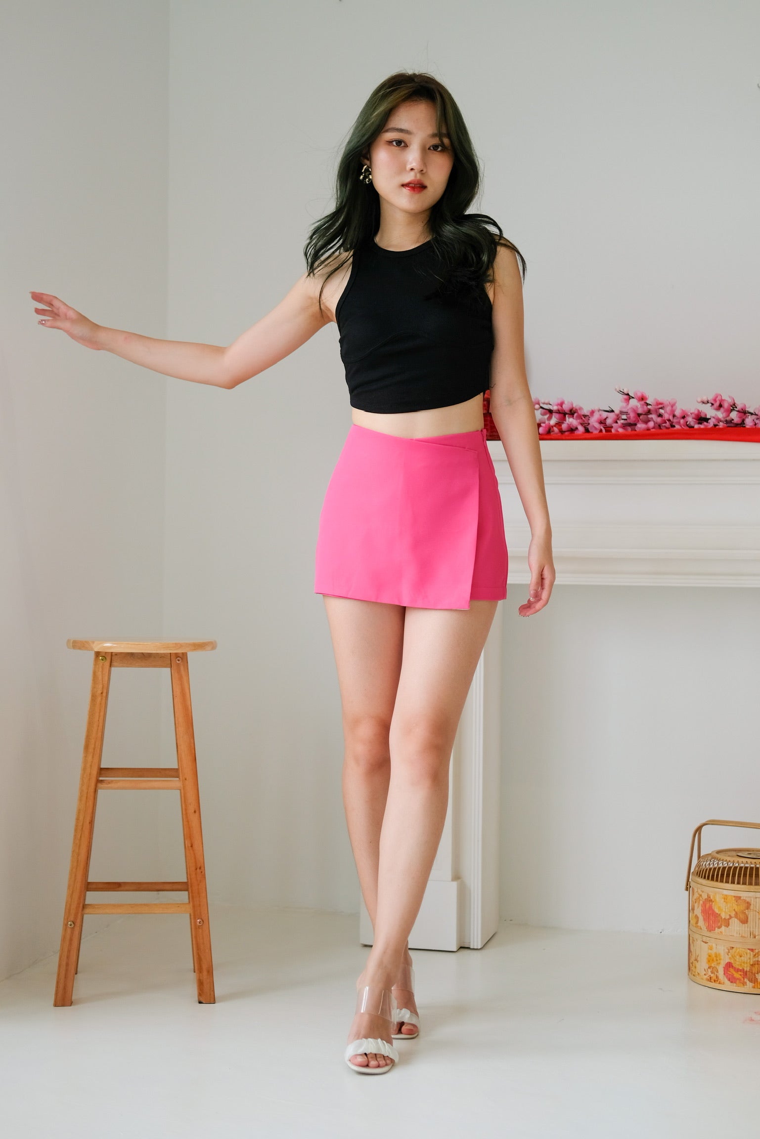 Beverly Wrap Skorts (Hot Pink)