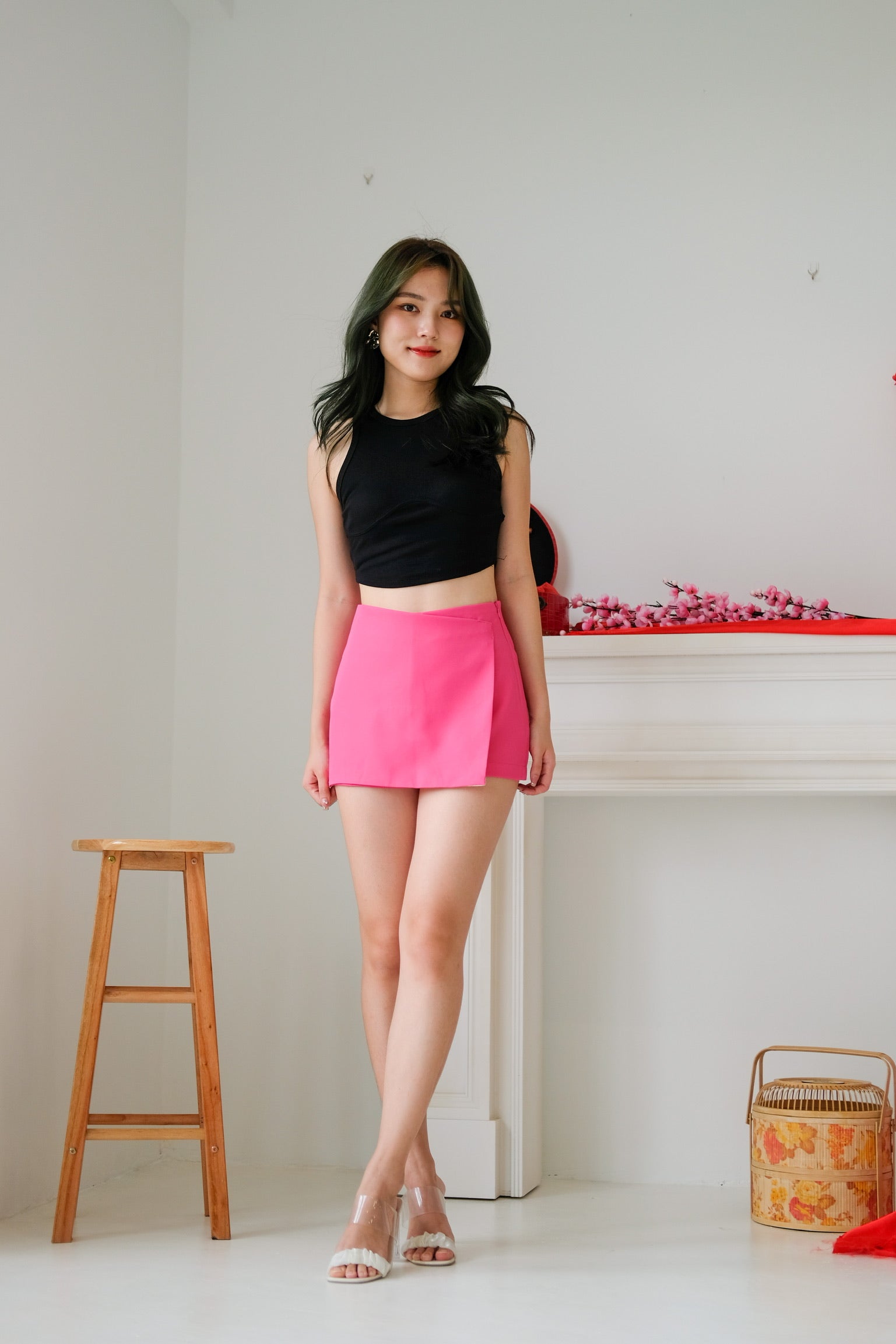 Beverly Wrap Skorts (Hot Pink)