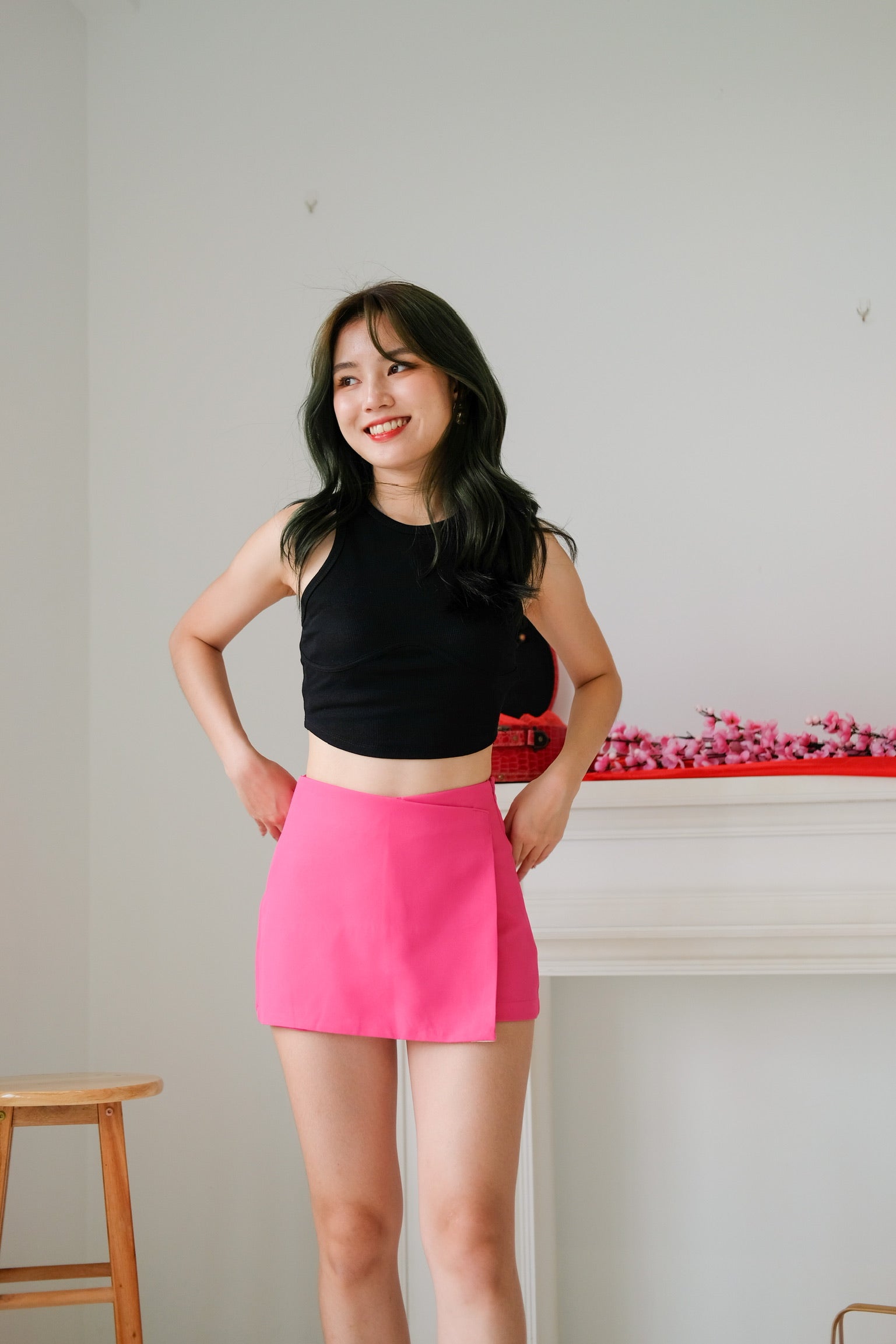 Beverly Wrap Skorts (Hot Pink)