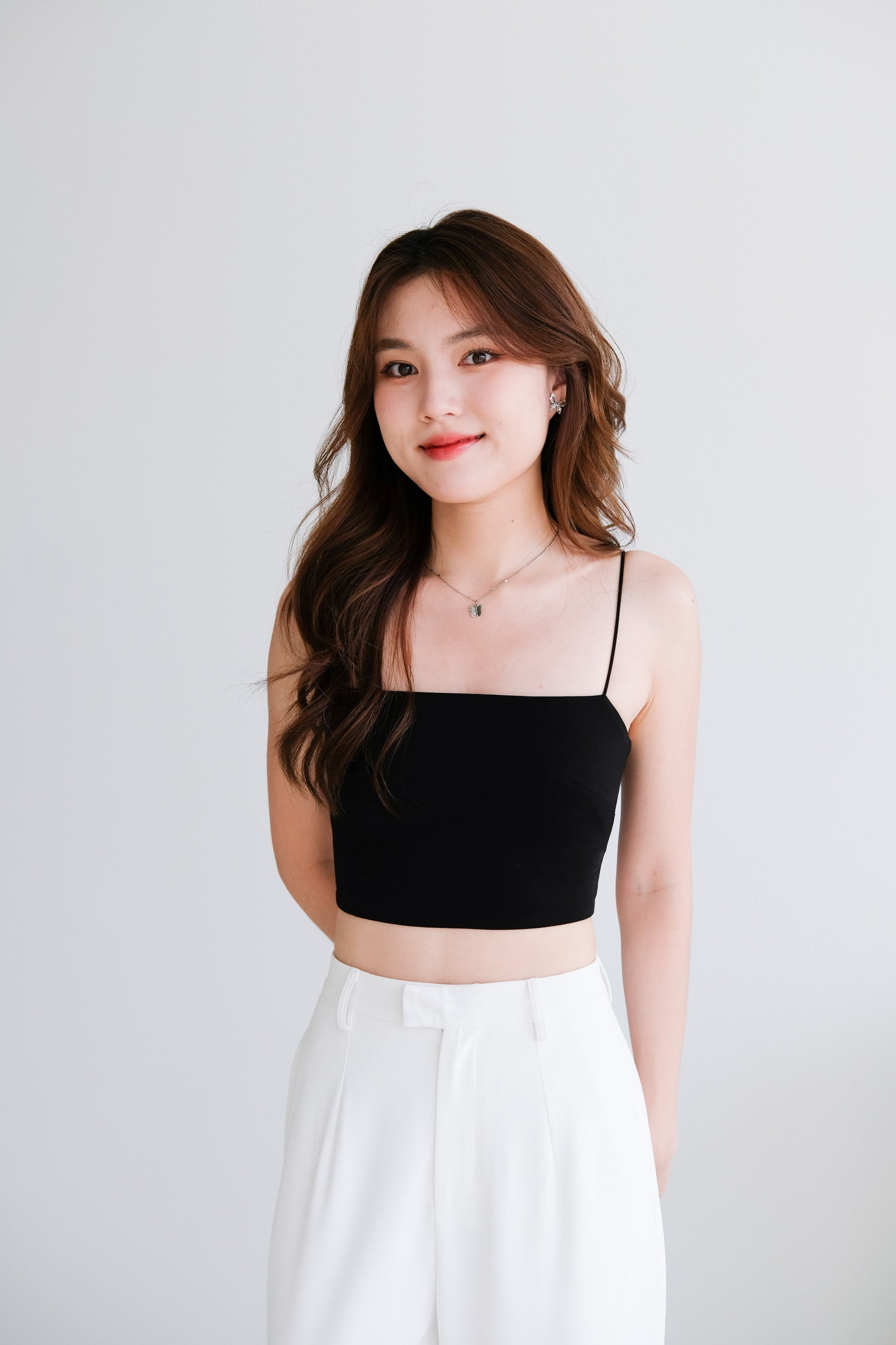 Iconic Padded Cami Top (Black)