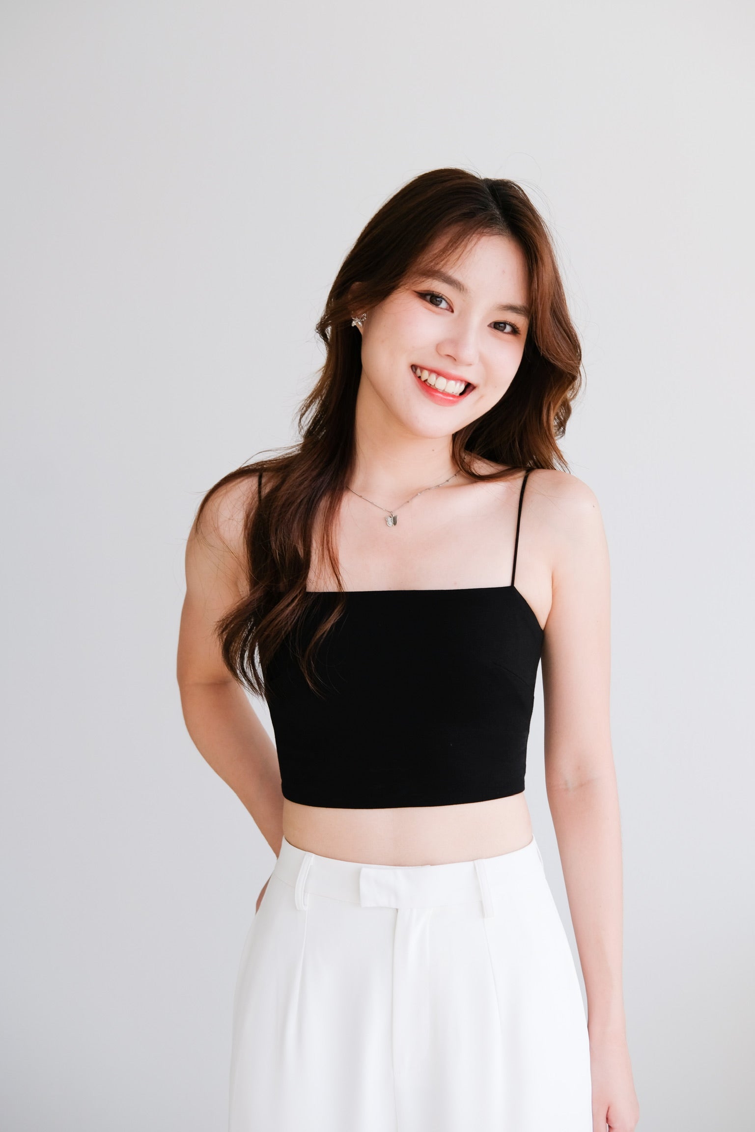 Iconic Padded Cami Top (Black)