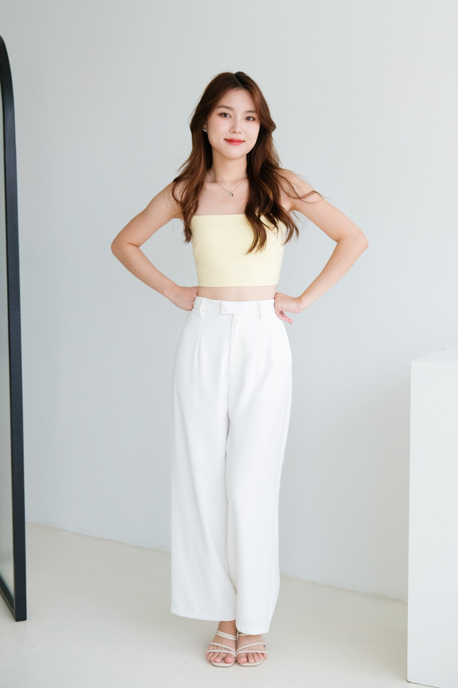 Iconic Padded Cami Top (Pale Yellow)