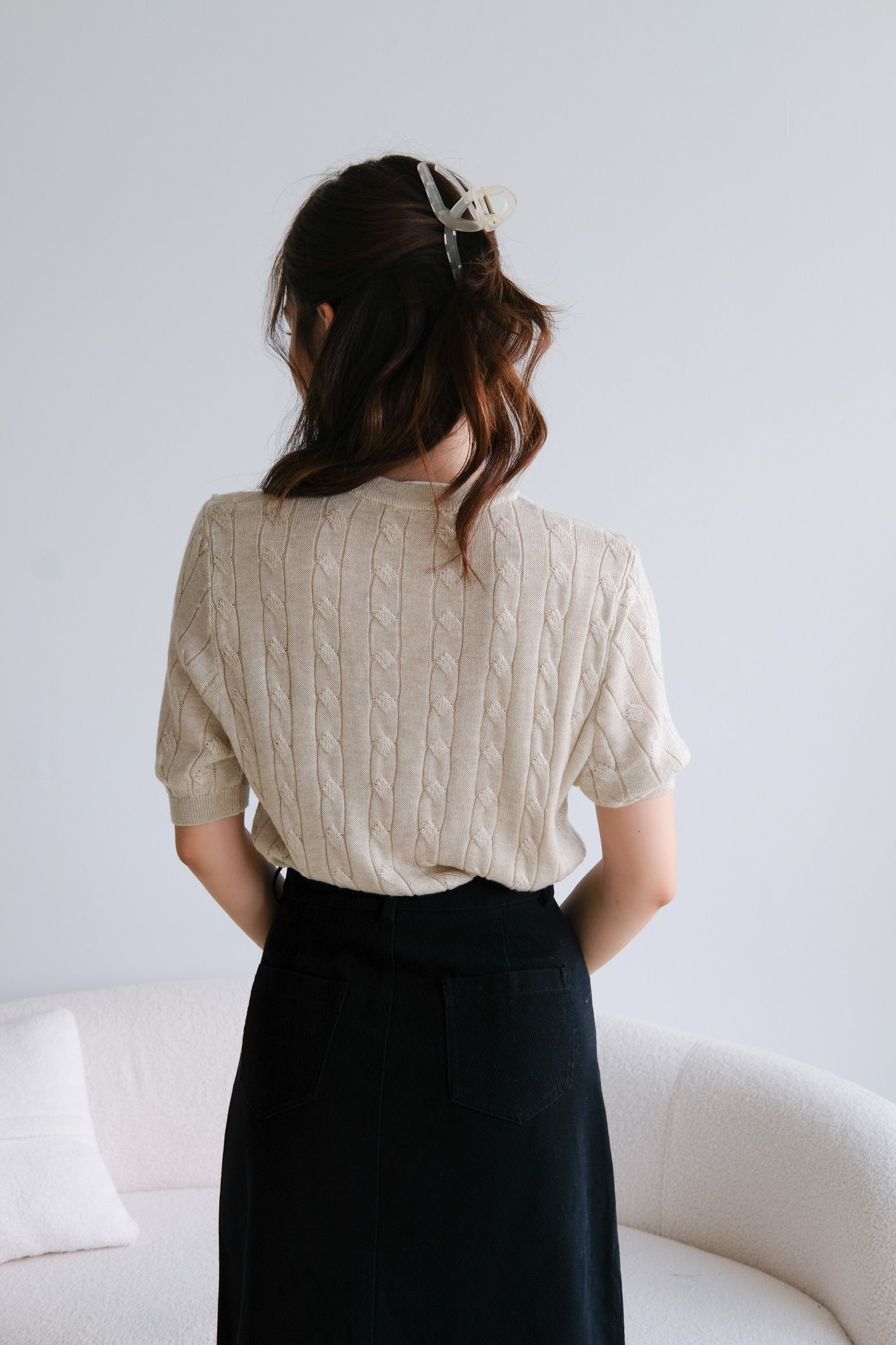 Call Me Baby Knit Shirt (Latte)