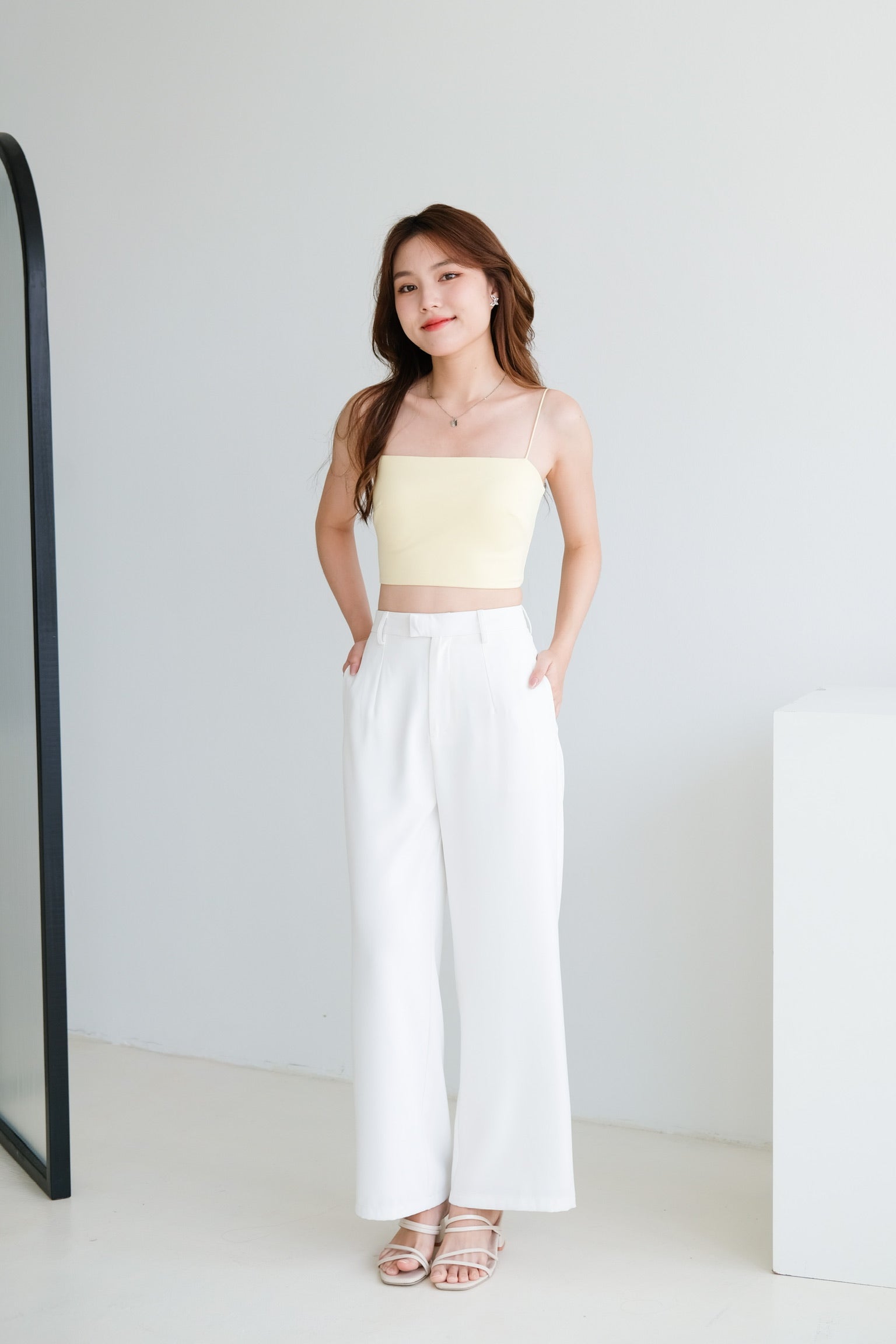 Iconic Padded Cami Top (Pale Yellow)