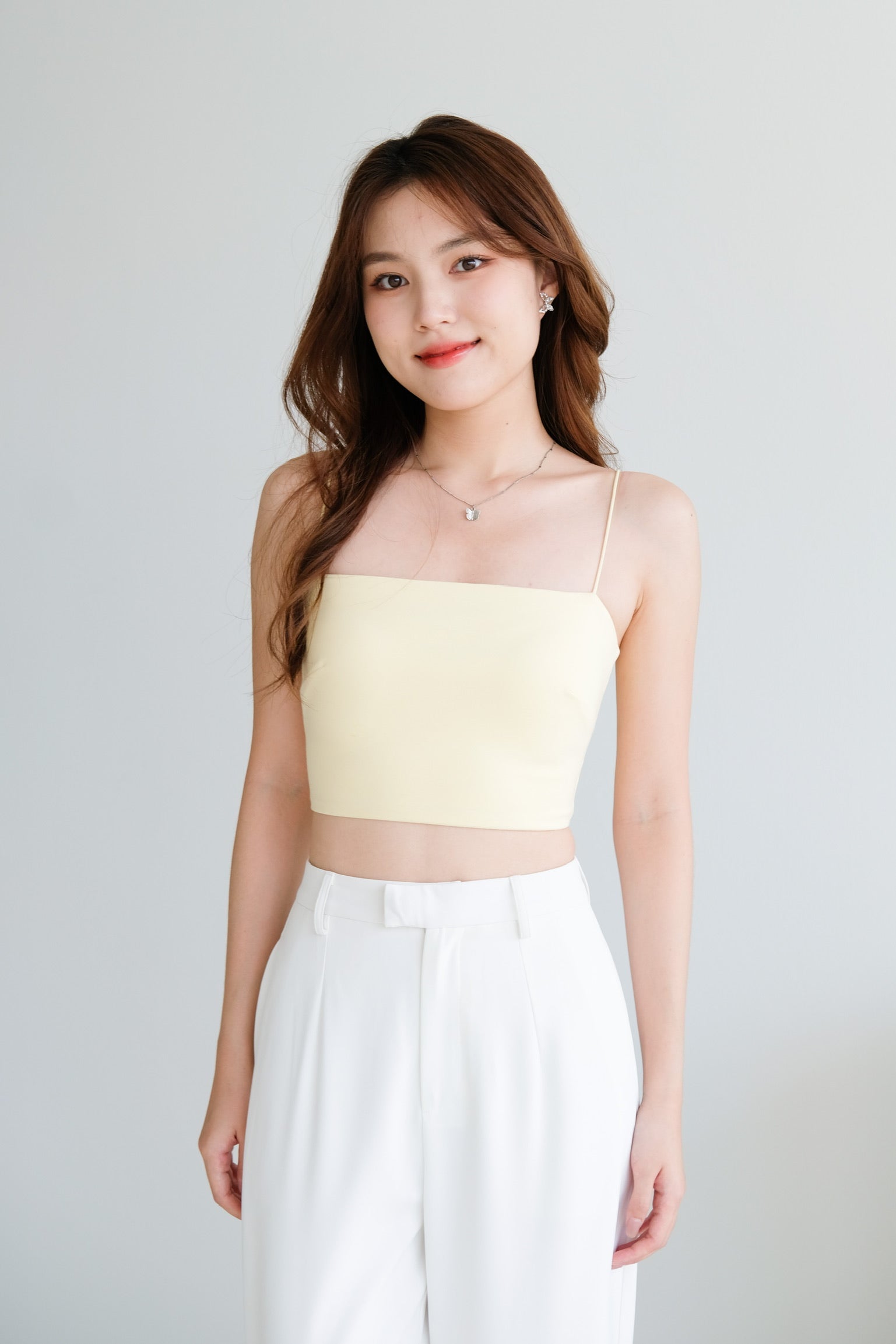 Iconic Padded Cami Top (Pale Yellow)