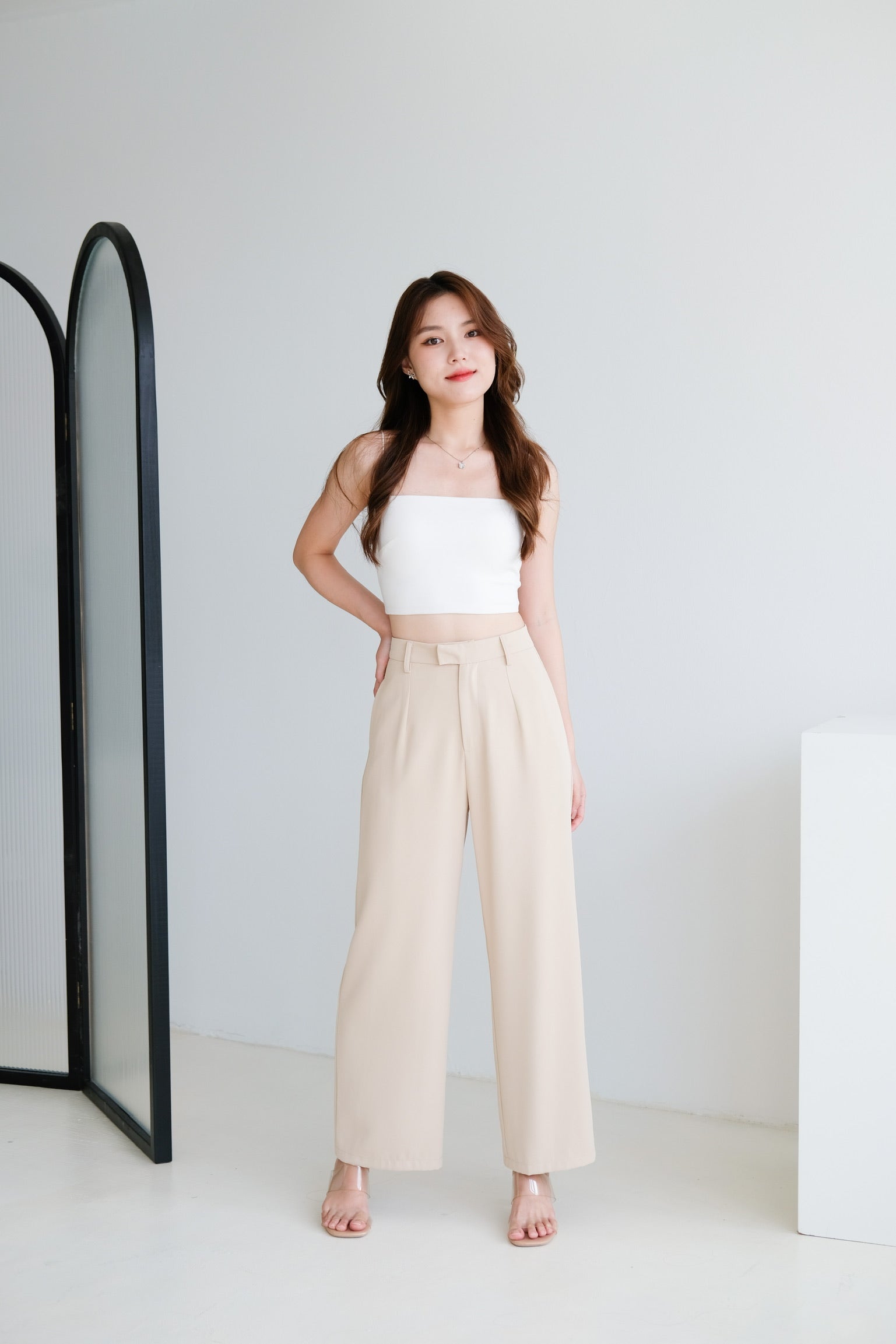 Timeless Straight Pants (Khaki)