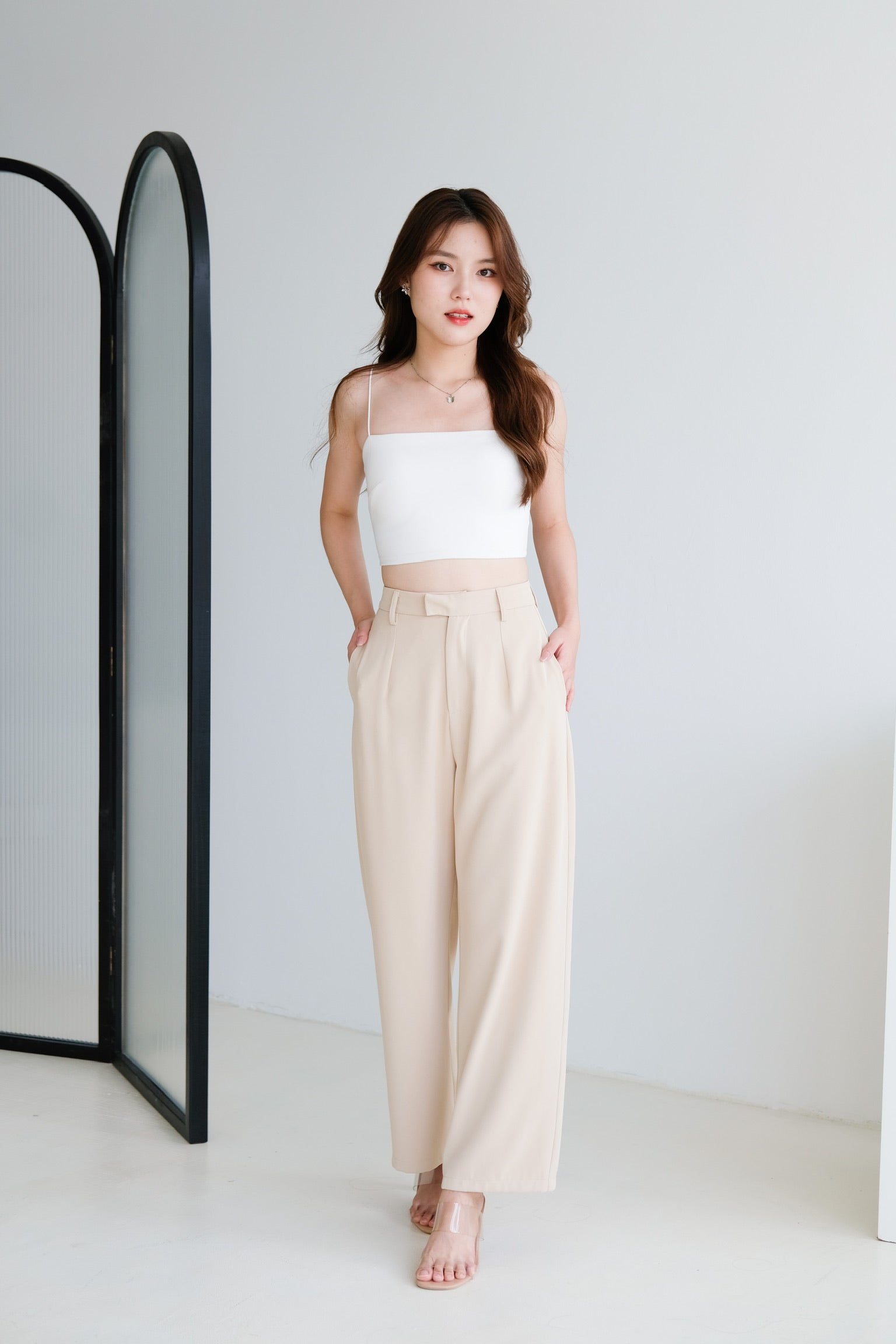 Timeless Straight Pants (Khaki)