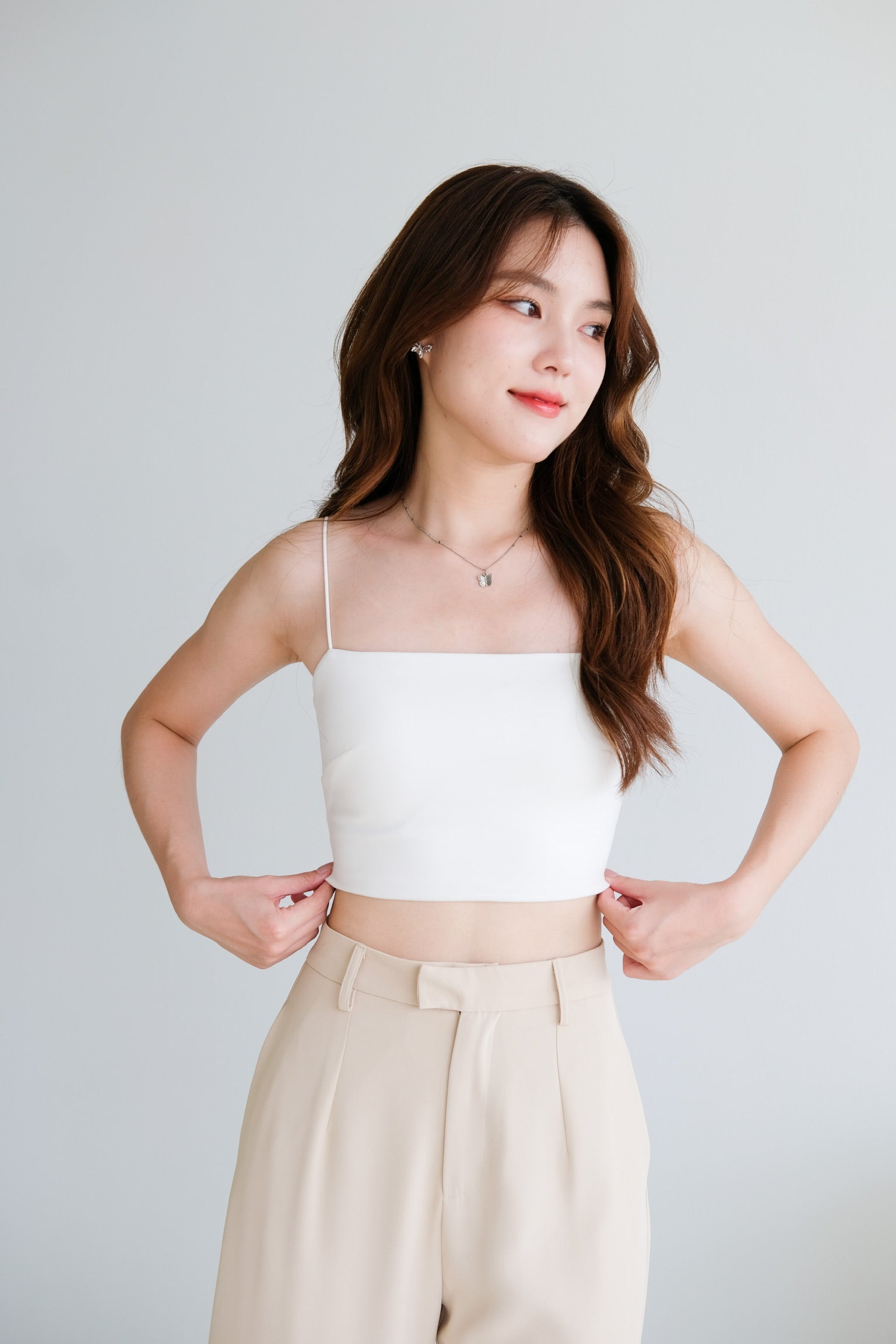 Iconic Padded Cami Top (White)