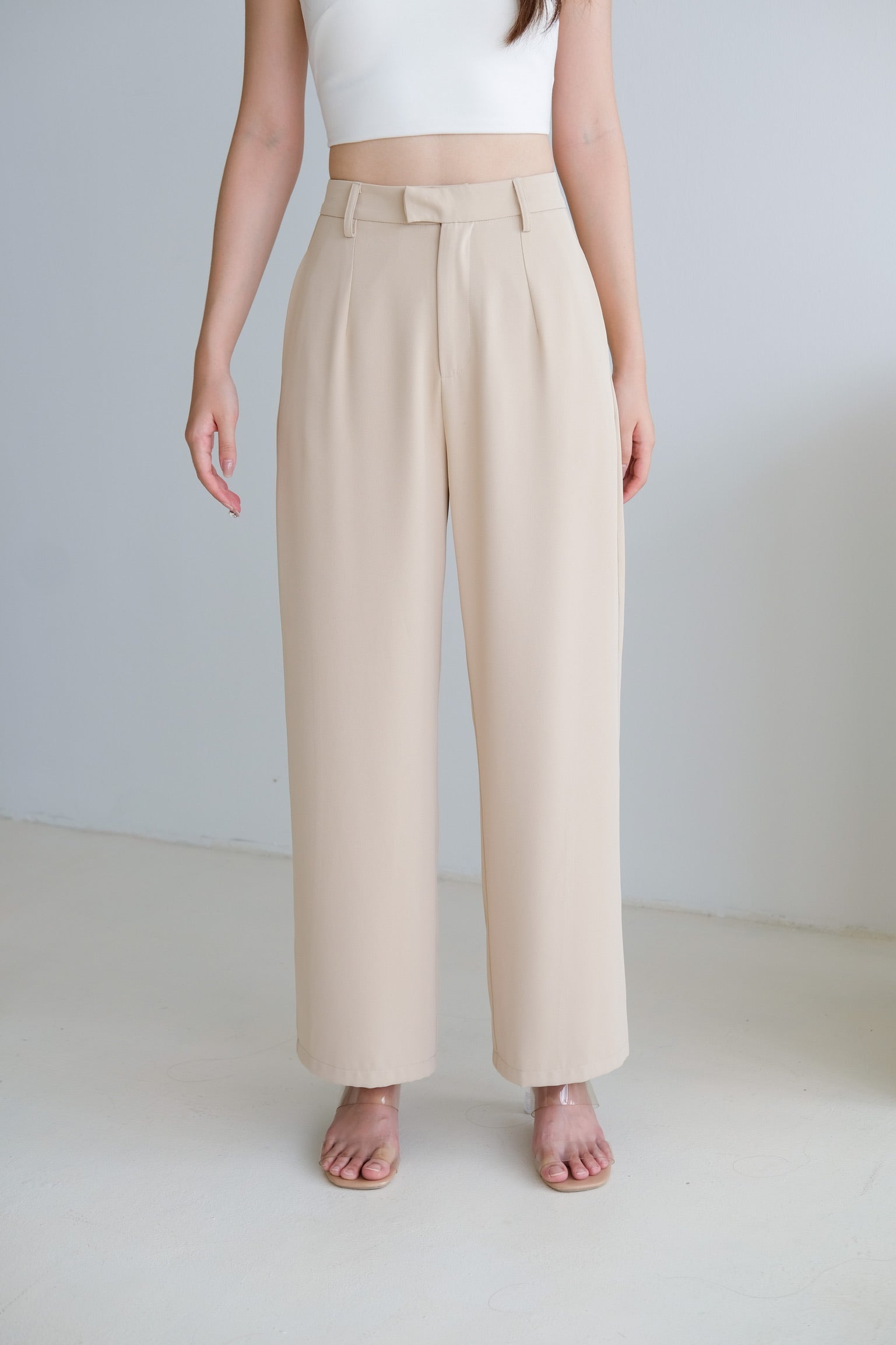 Timeless Straight Pants (Khaki)