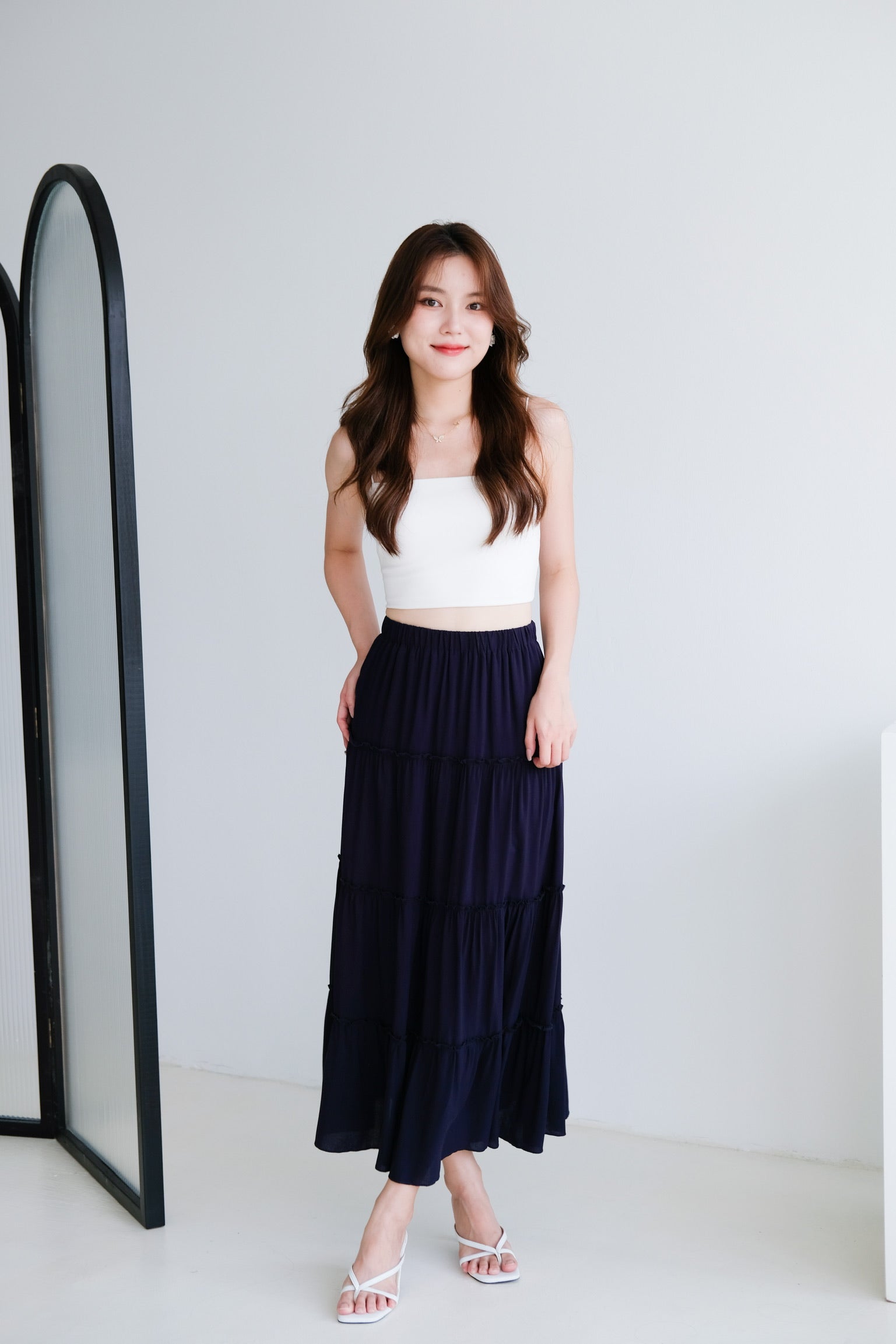 Theresa Maxi Skirt (Navy Blue)