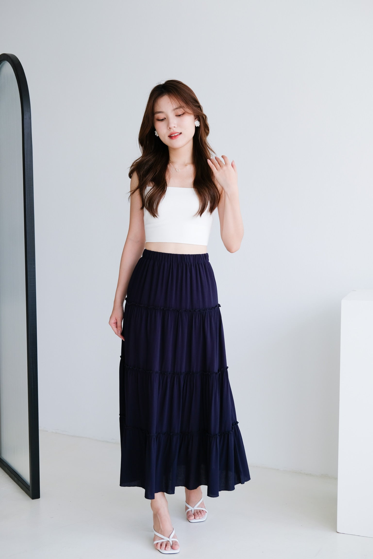 Theresa Maxi Skirt (Navy Blue)