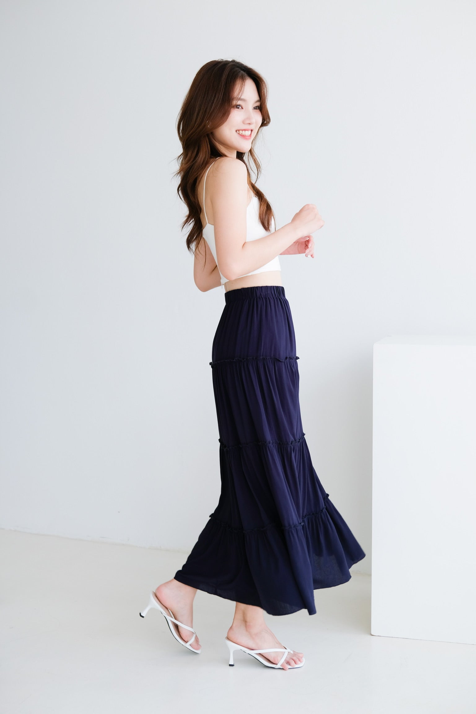 Theresa Maxi Skirt (Navy Blue)