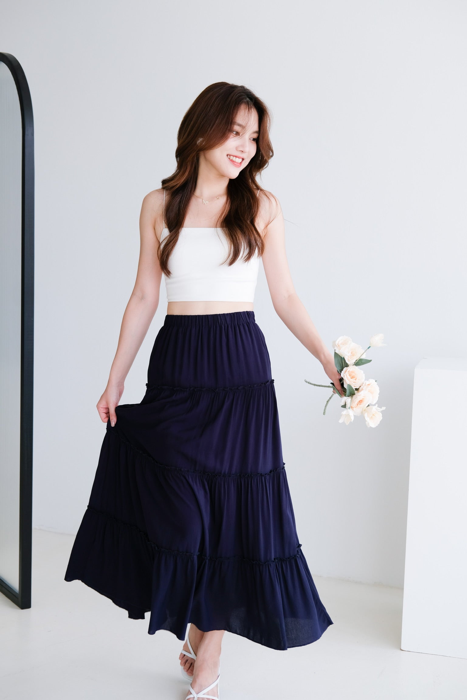 Theresa Maxi Skirt (Navy Blue)