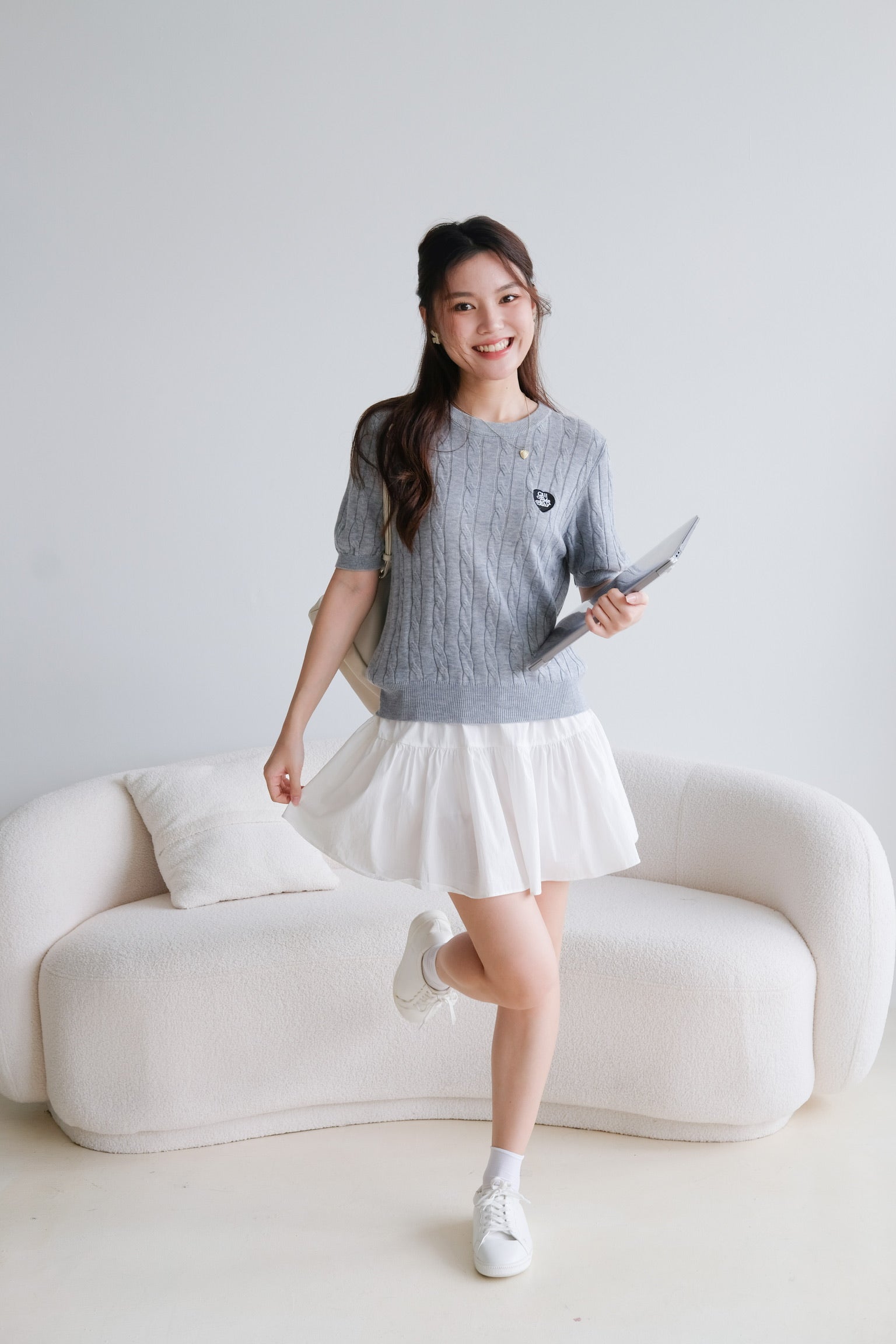 Call Me Baby Knit Shirt (Grey)