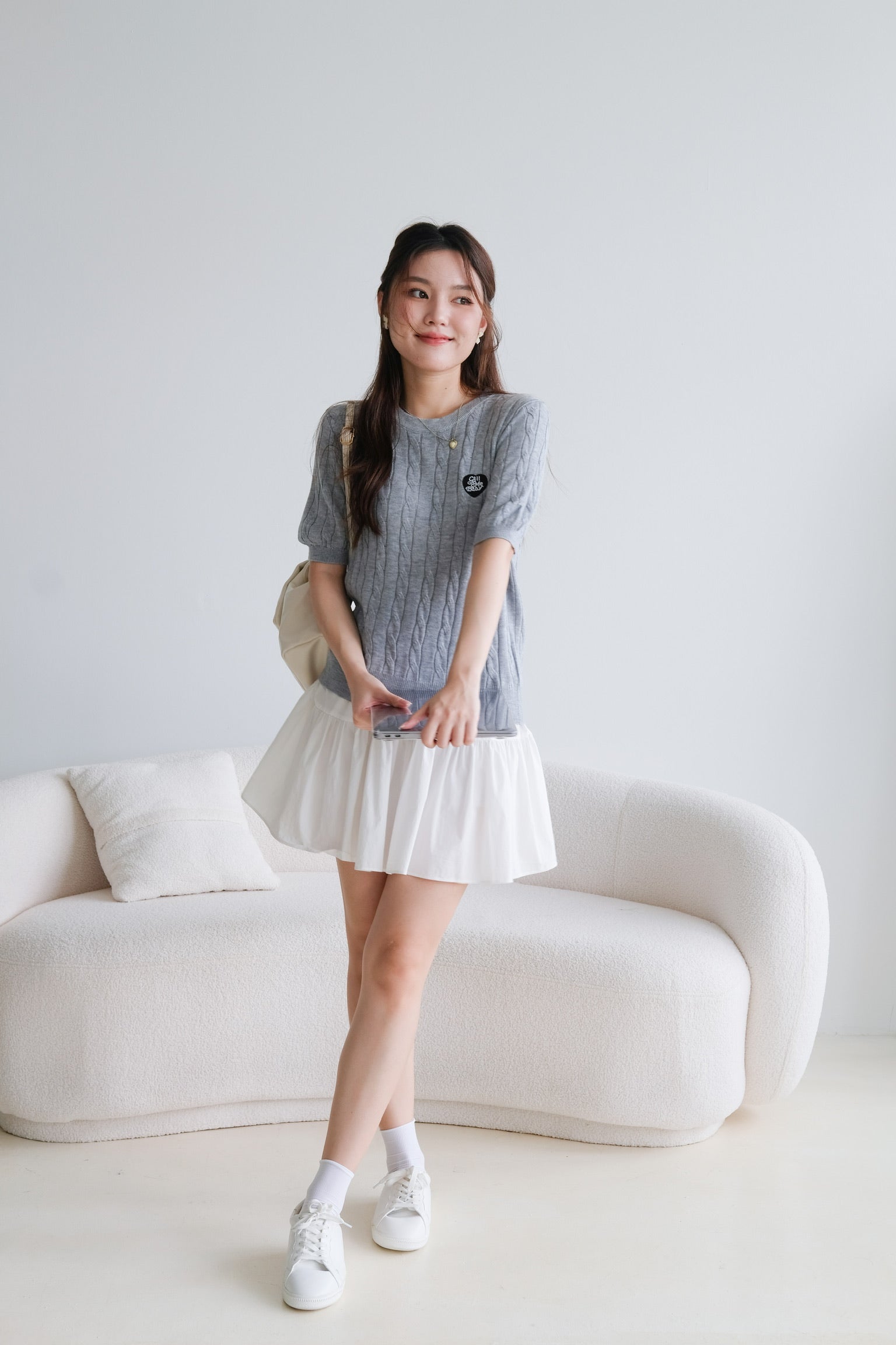 Call Me Baby Knit Shirt (Grey)