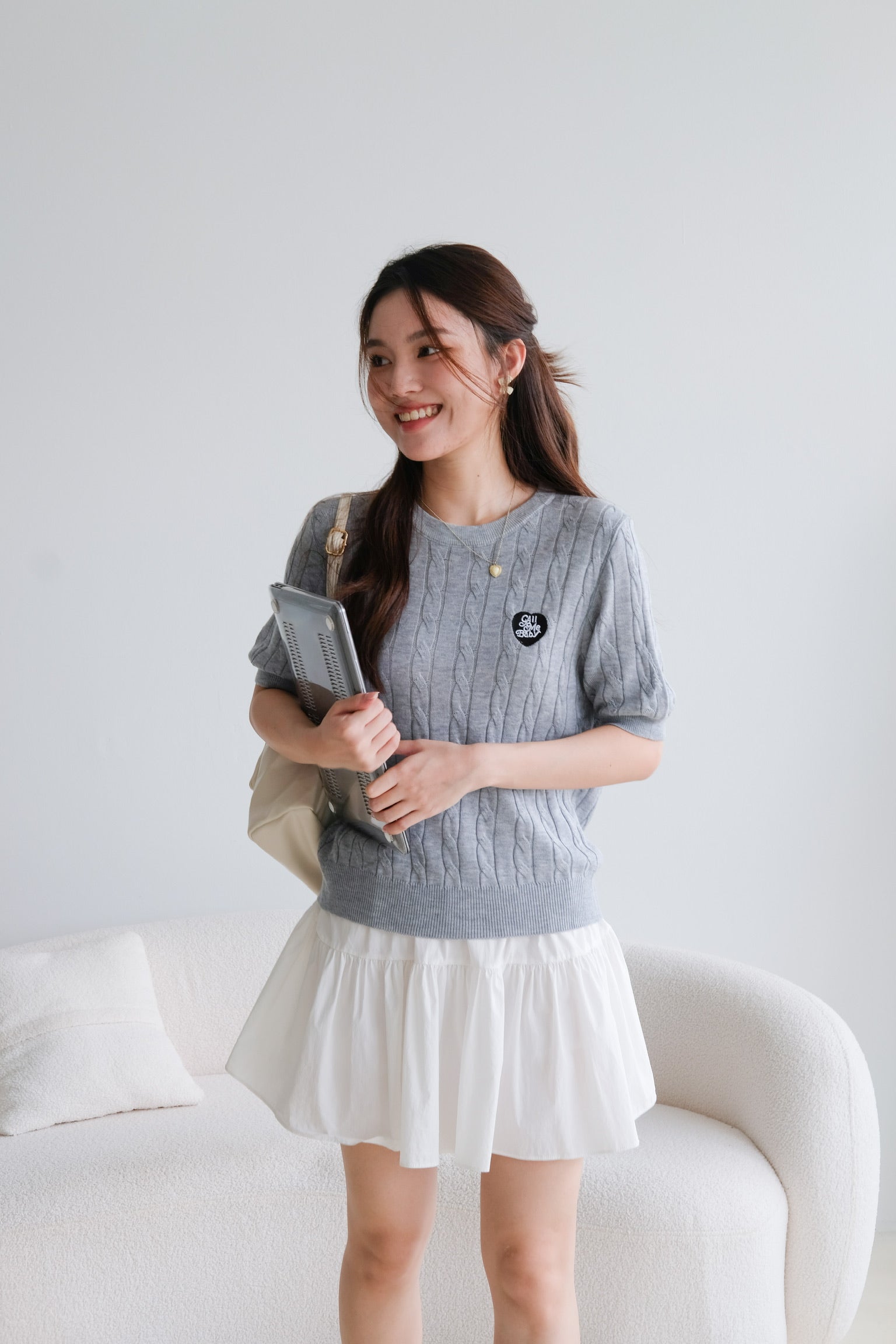 Call Me Baby Knit Shirt (Grey)