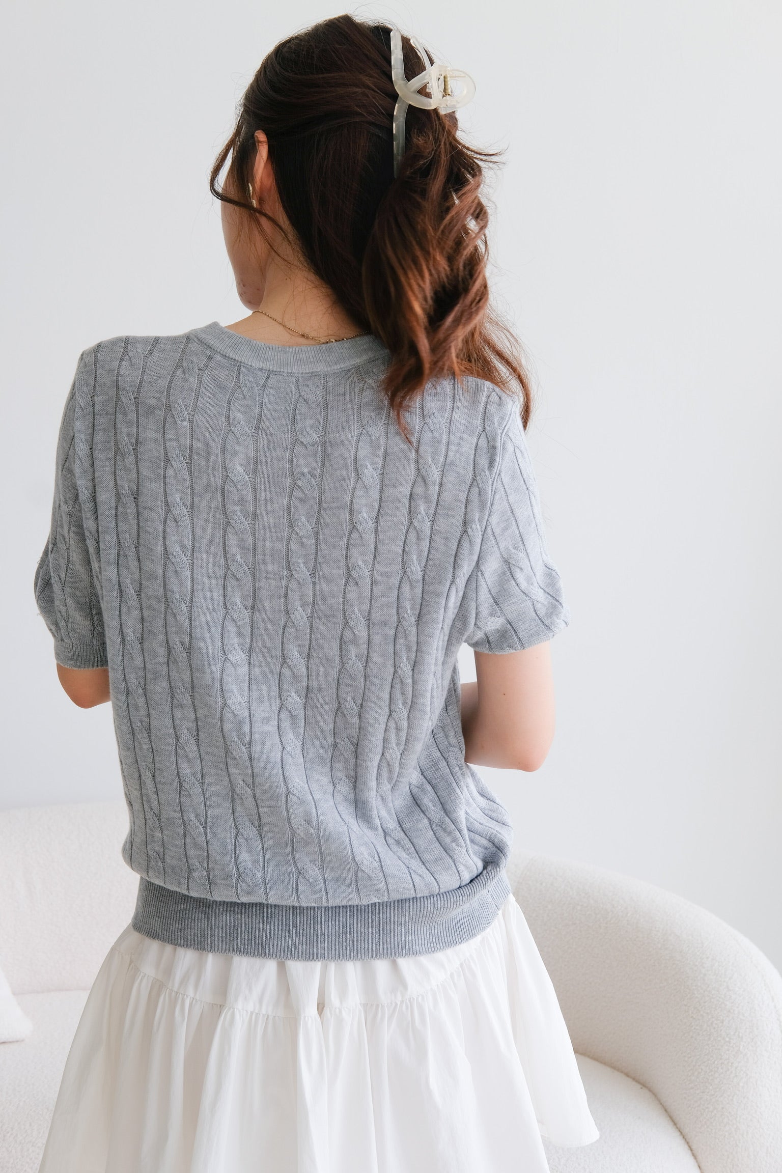 Call Me Baby Knit Shirt (Grey)