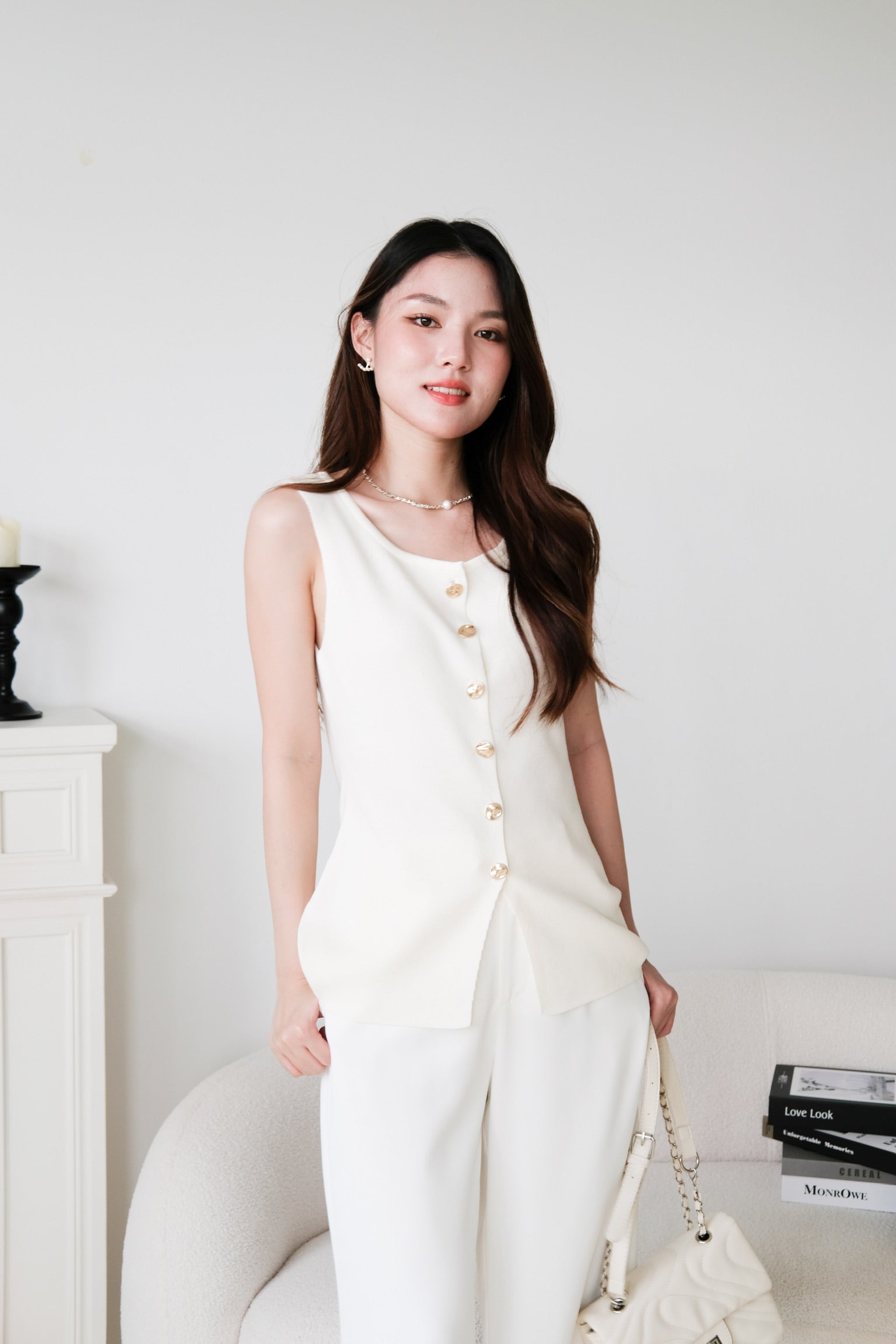 Vel Vest Top (Beige)