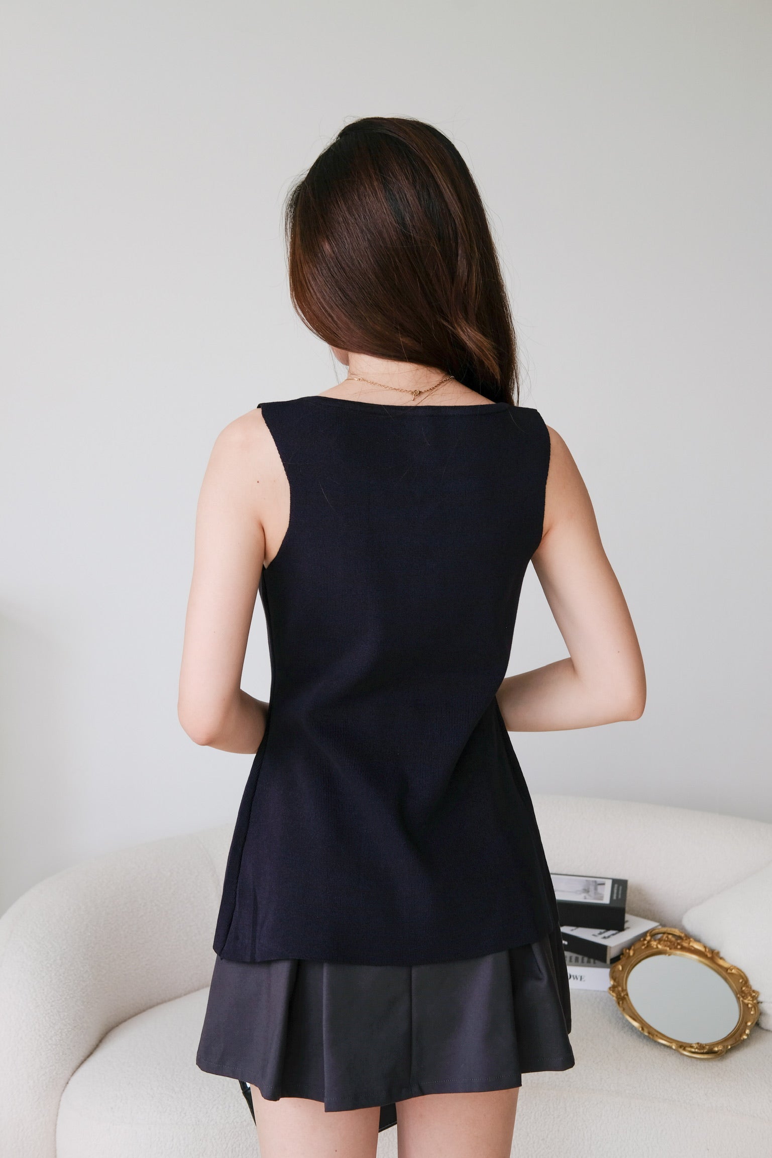 Vel Vest Top (Navy Blue)