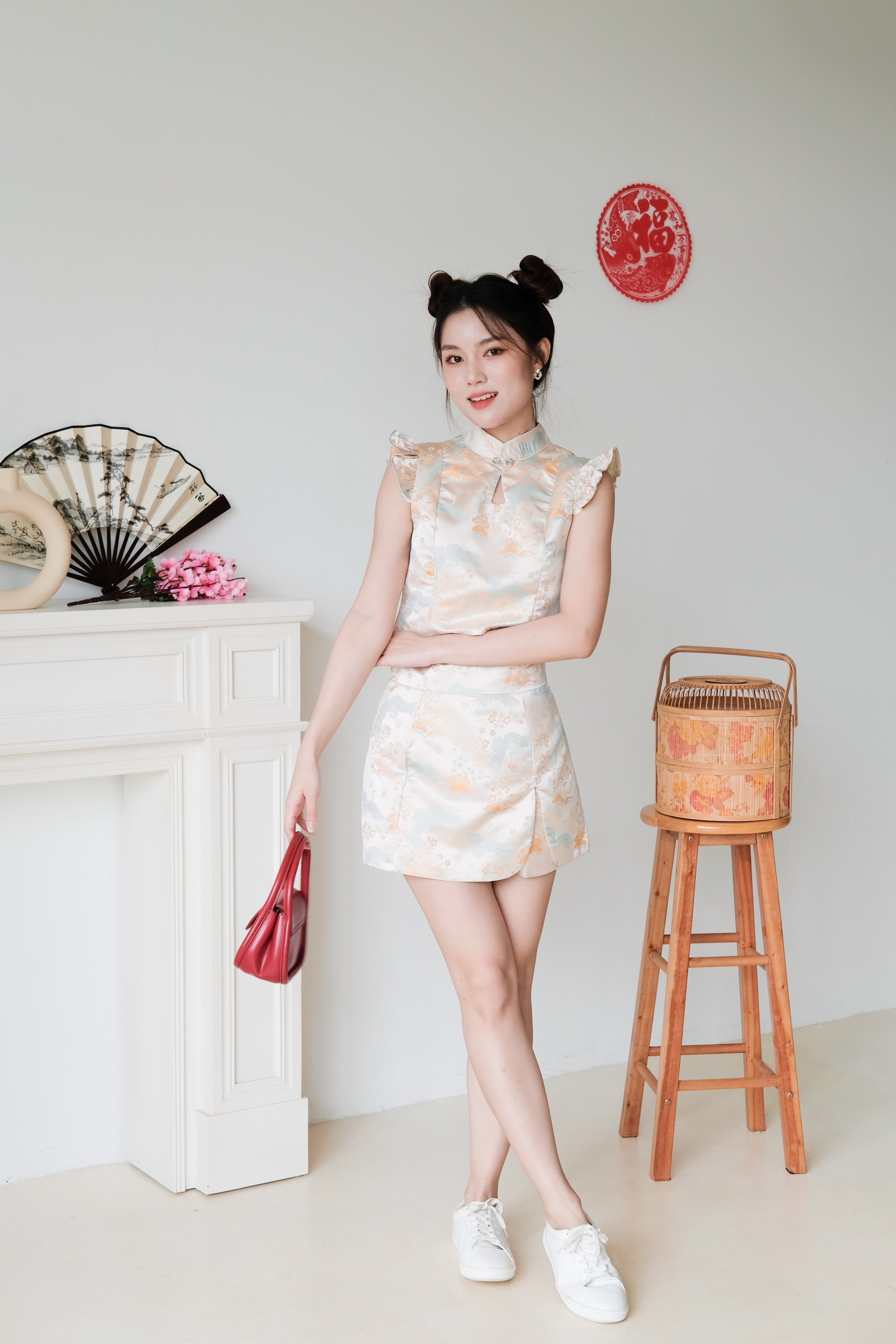 Xian He Modern Cheongsam Set (Yellow)