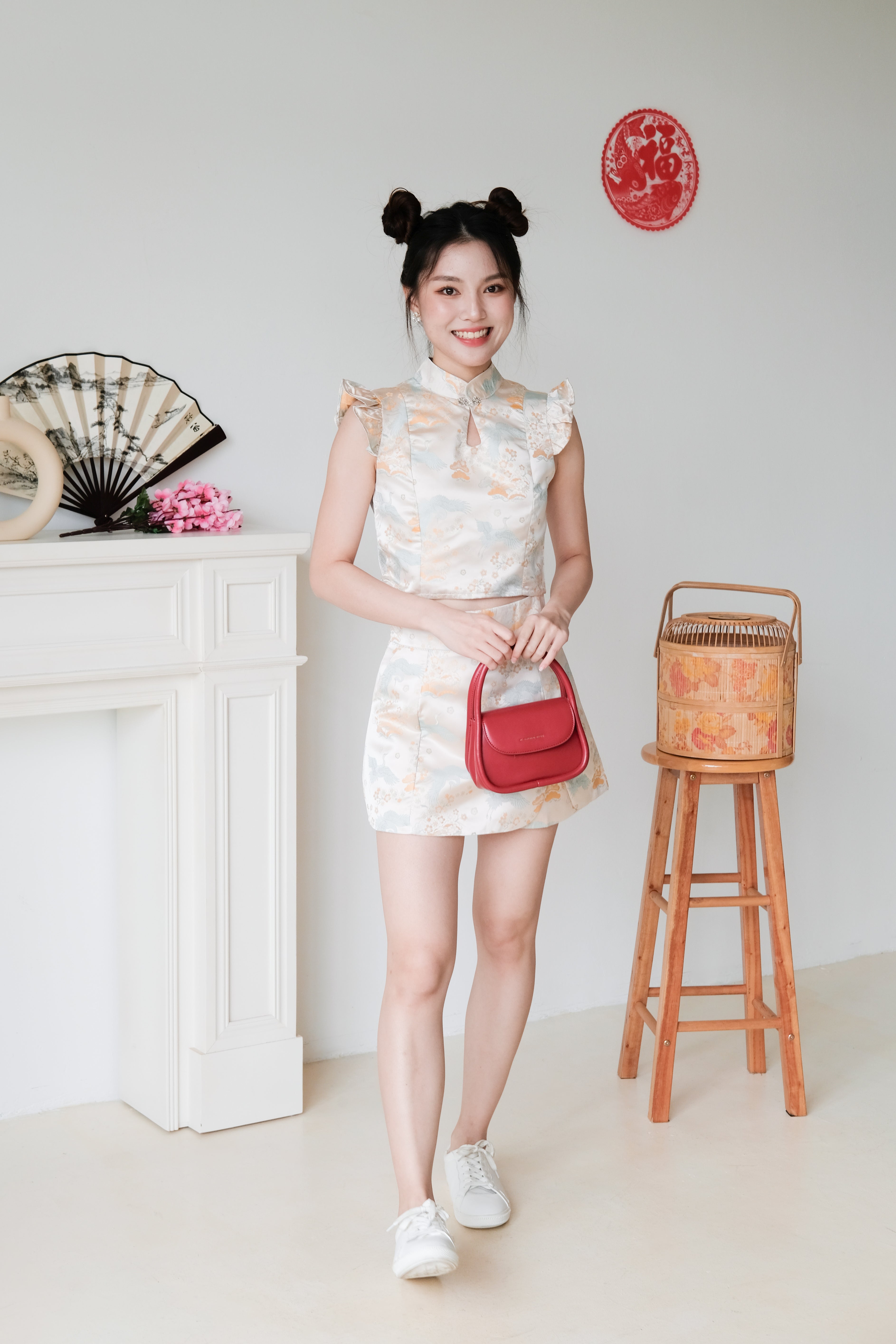 Xian He Modern Cheongsam Set (Yellow)