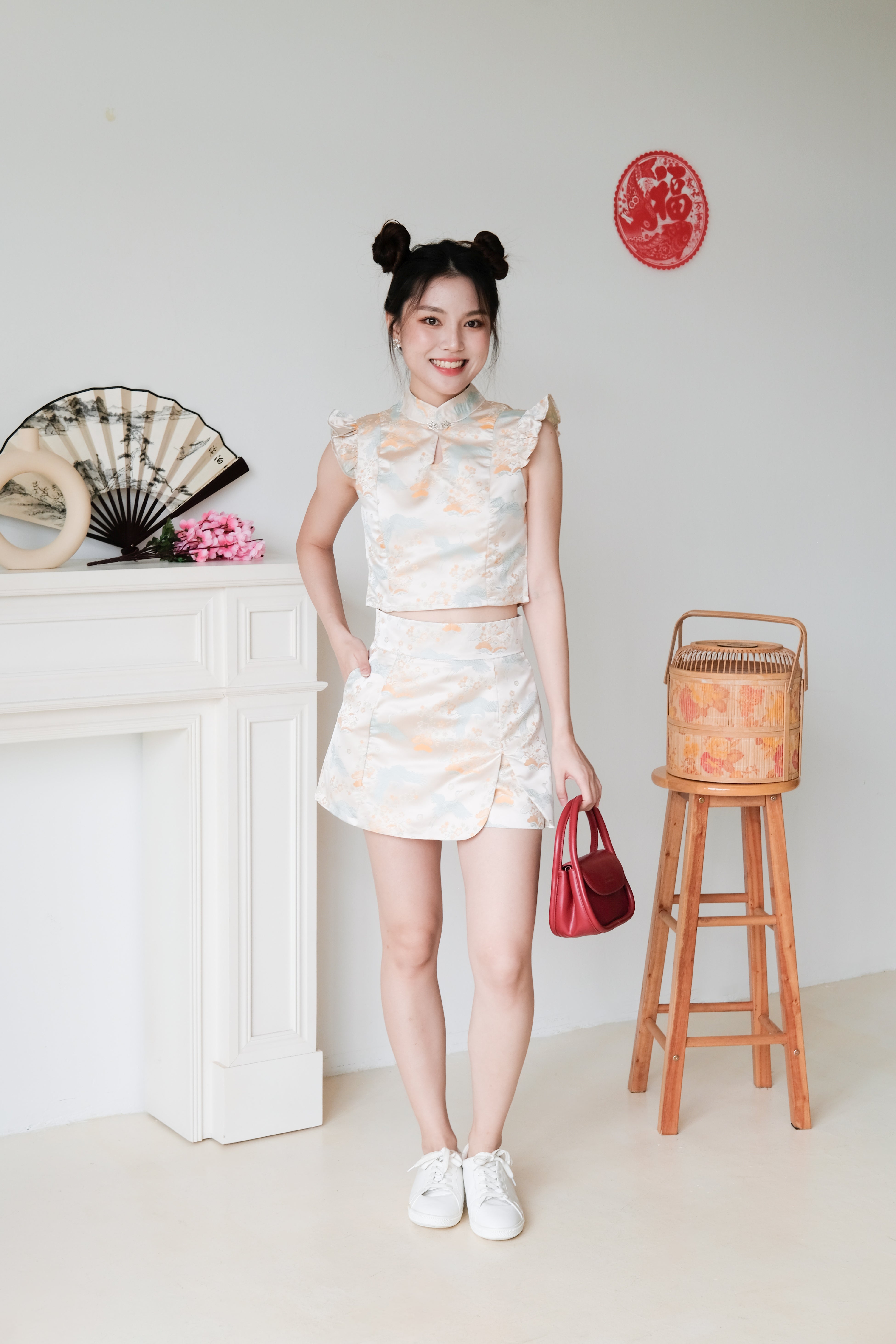 Xian He Modern Cheongsam Set (Yellow)