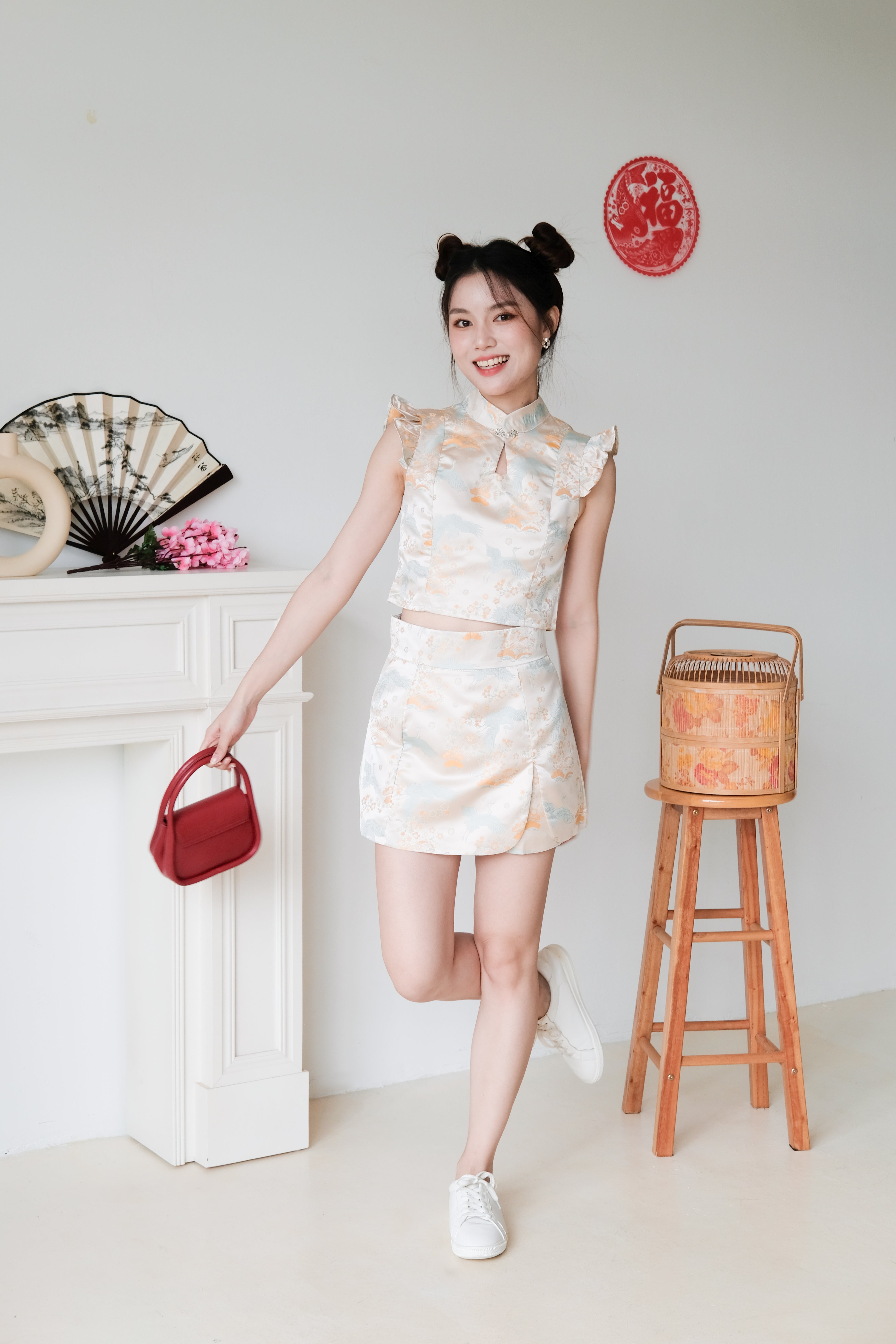 Xian He Modern Cheongsam Set (Yellow)