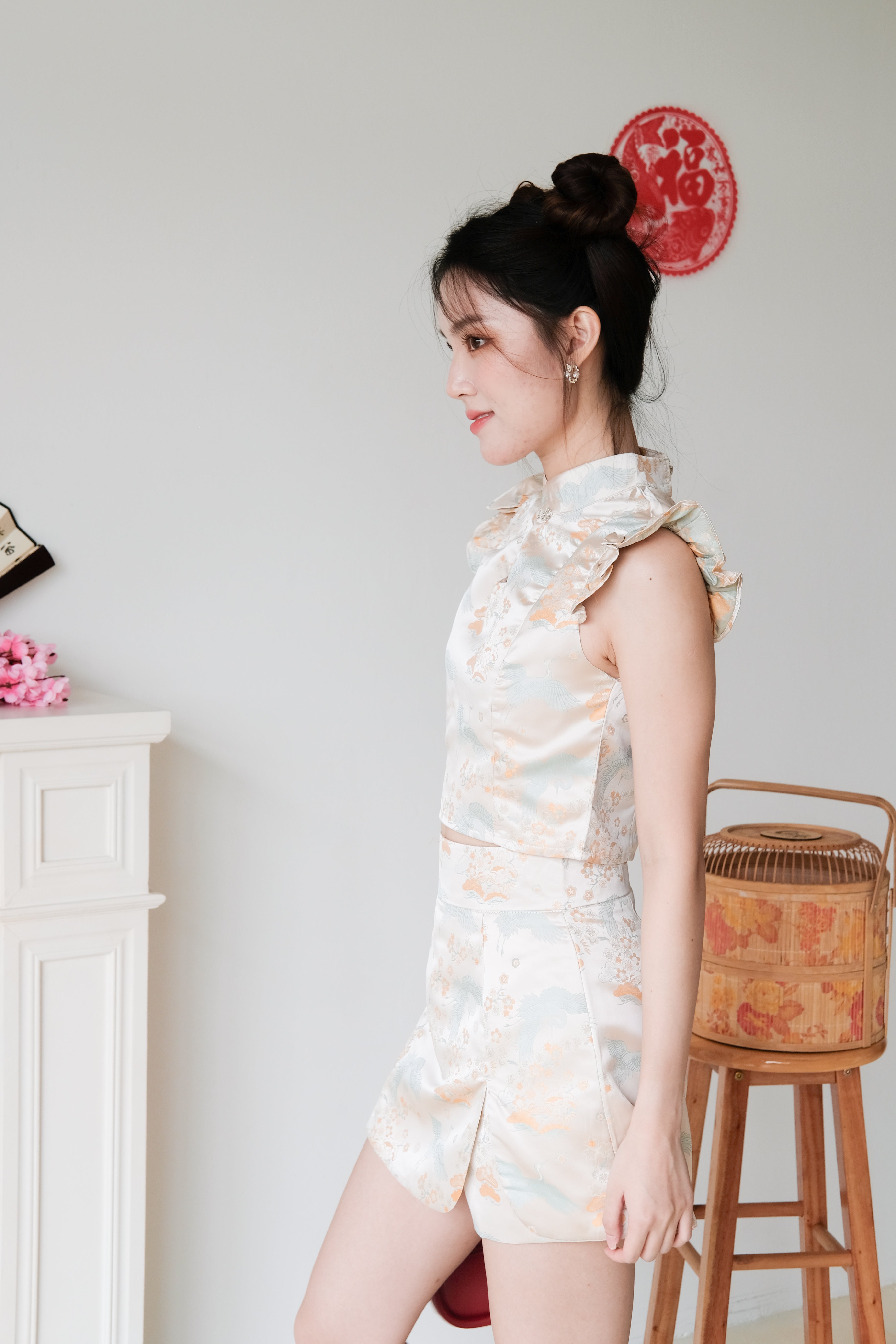 Xian He Modern Cheongsam Set (Yellow)