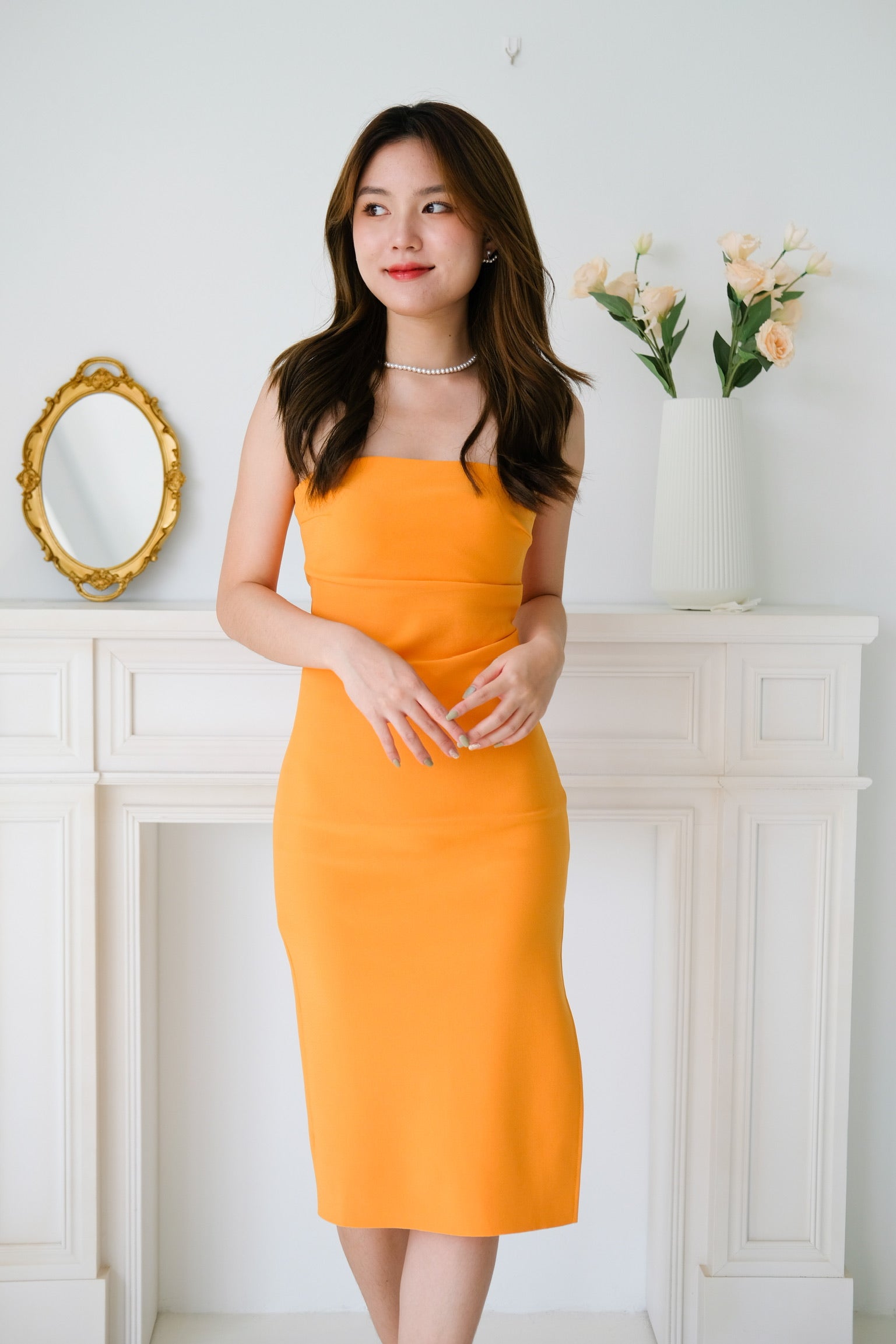 Myra Tube Dress (Tangerine)