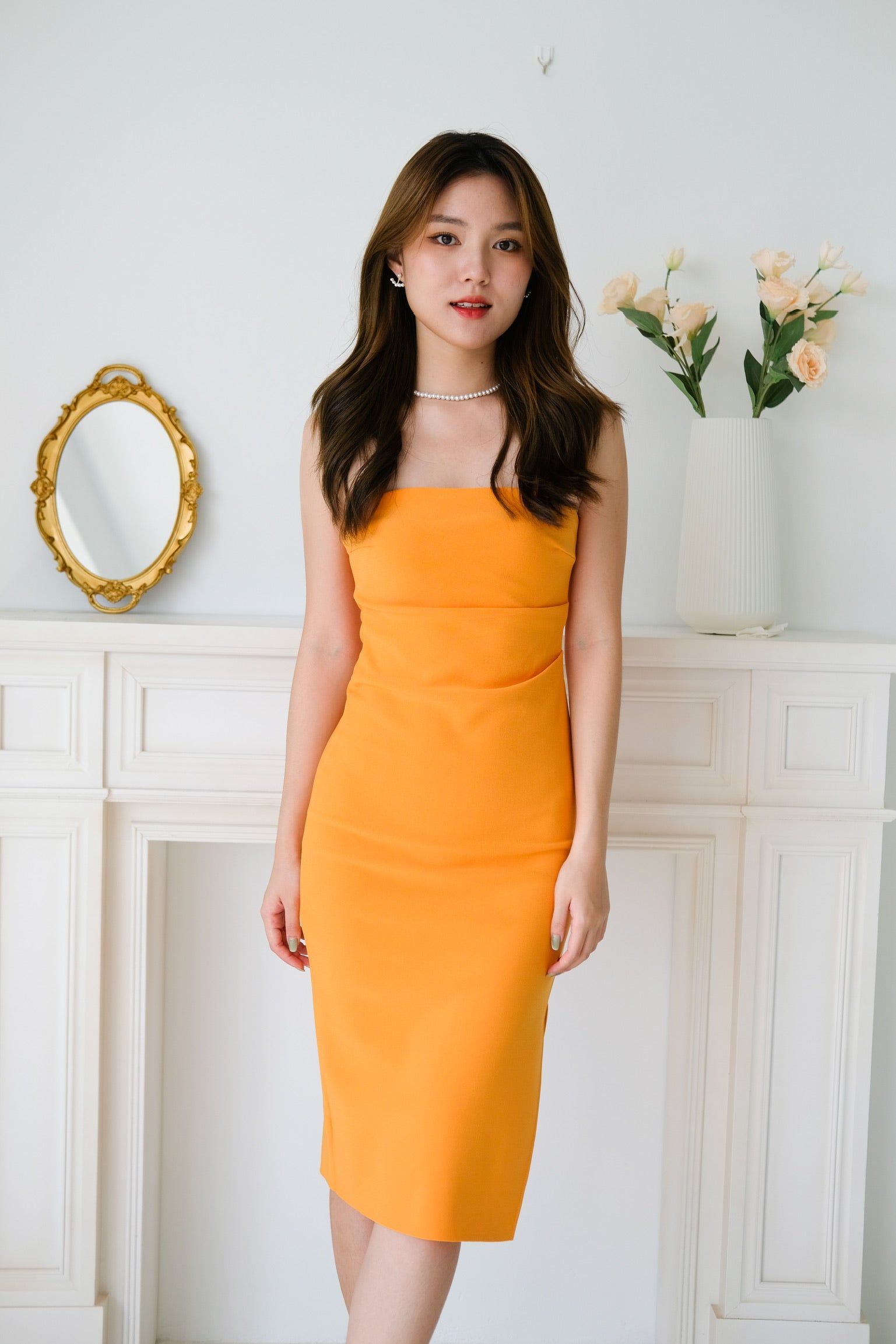 Myra Tube Dress (Tangerine)