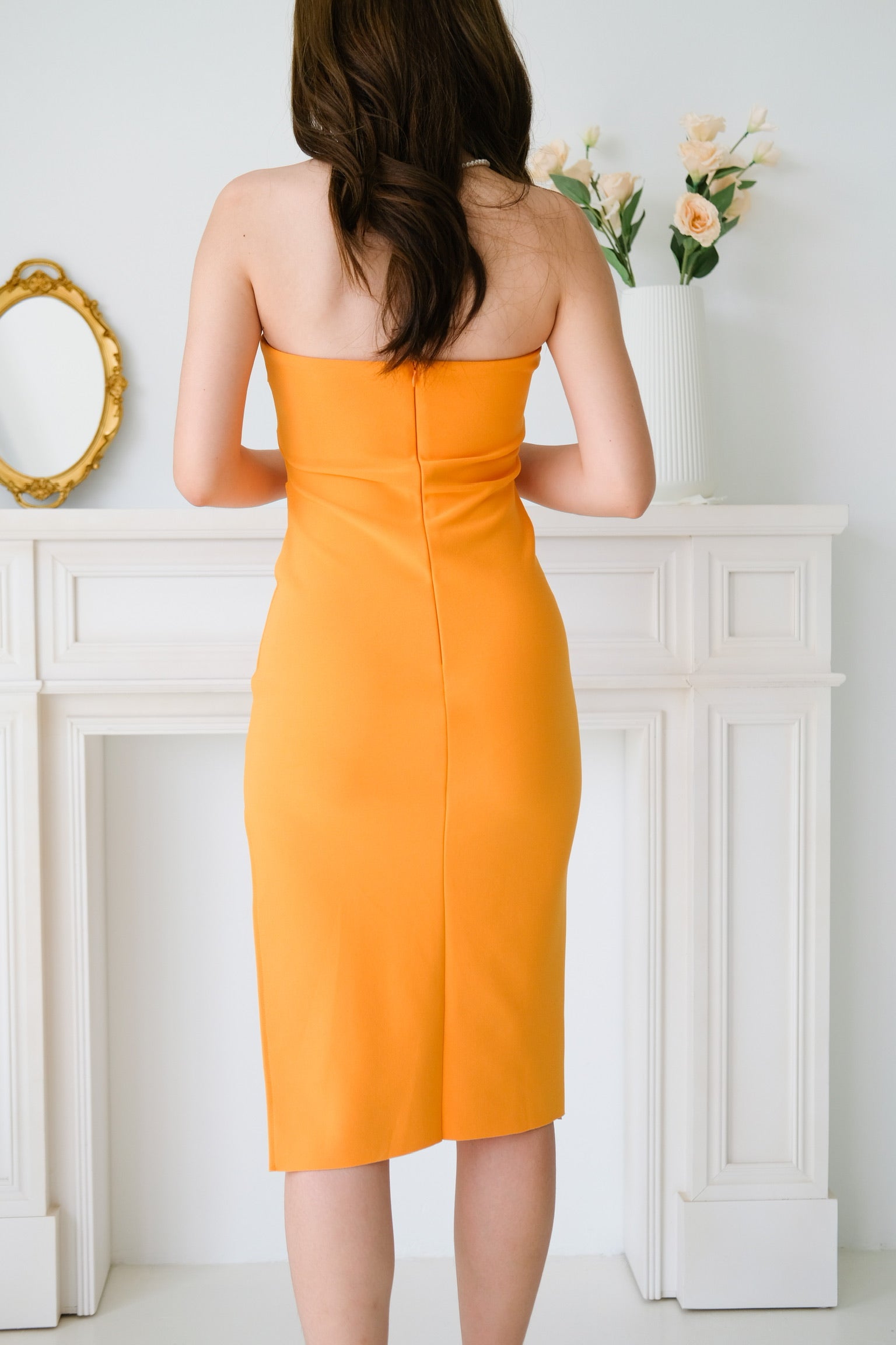 Myra Tube Dress (Tangerine)