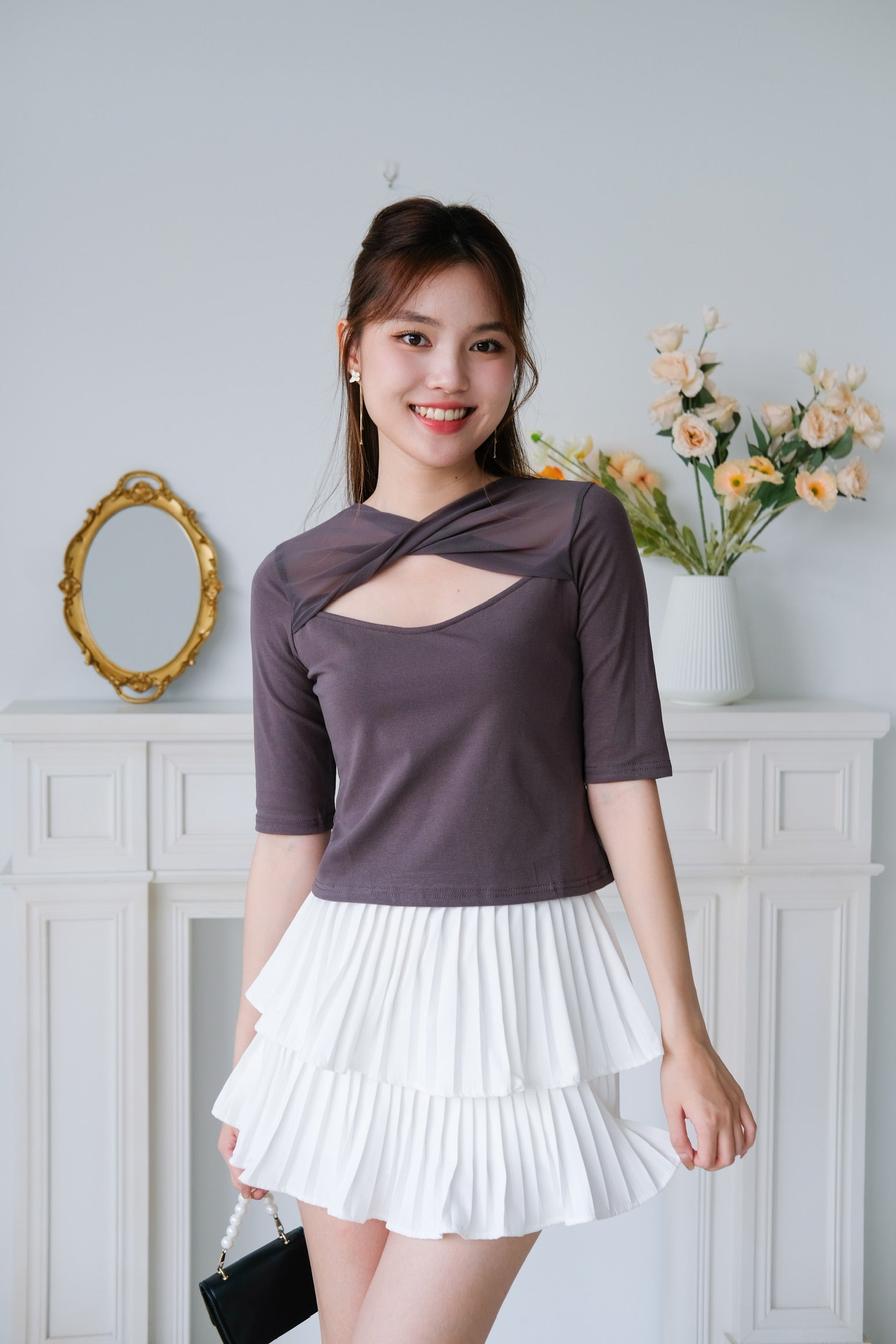 Juno Twist Top (Grey)