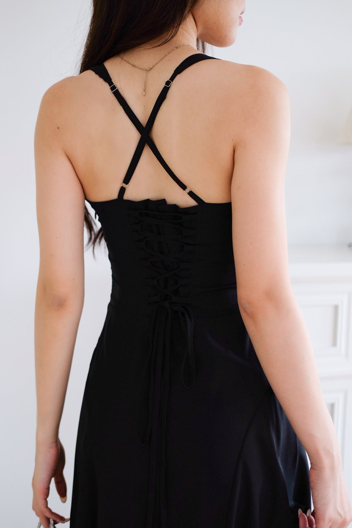 Edelynn Skater Maxi Dress (Black)