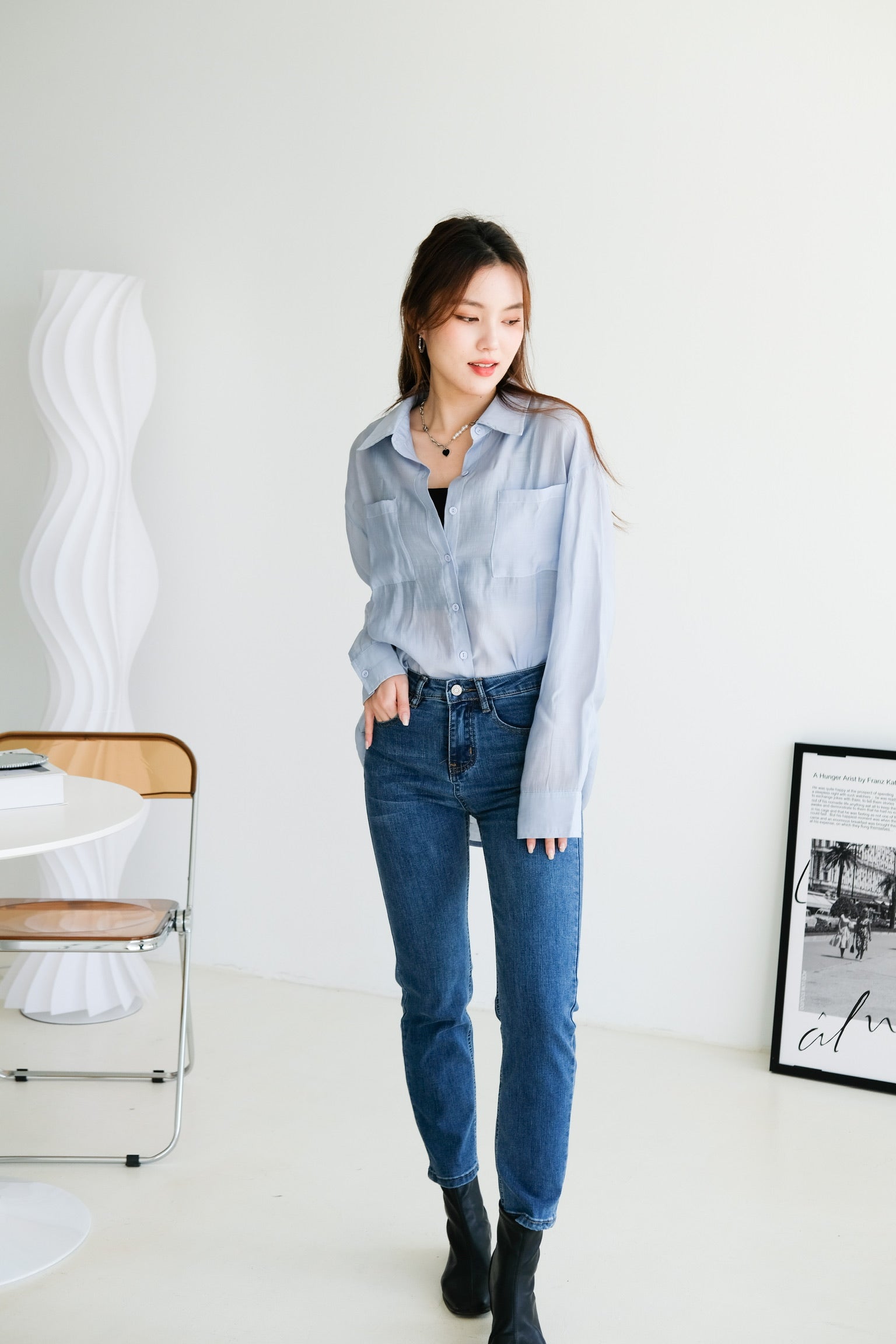 Chester Relaxed Blouse (River Blue)